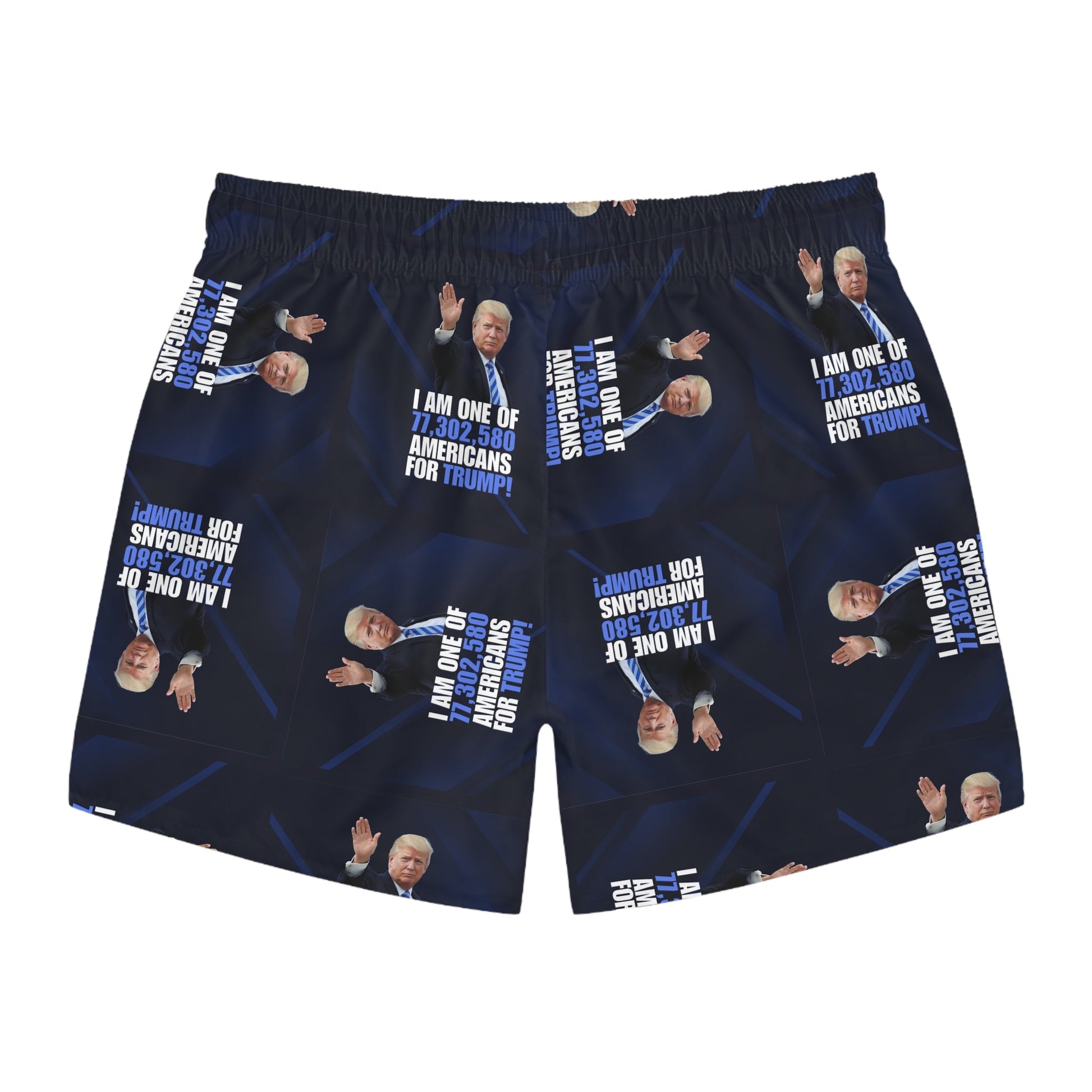 American for Donald Trump Swim Trunks - Fun Pool Wear for Supporters Printify