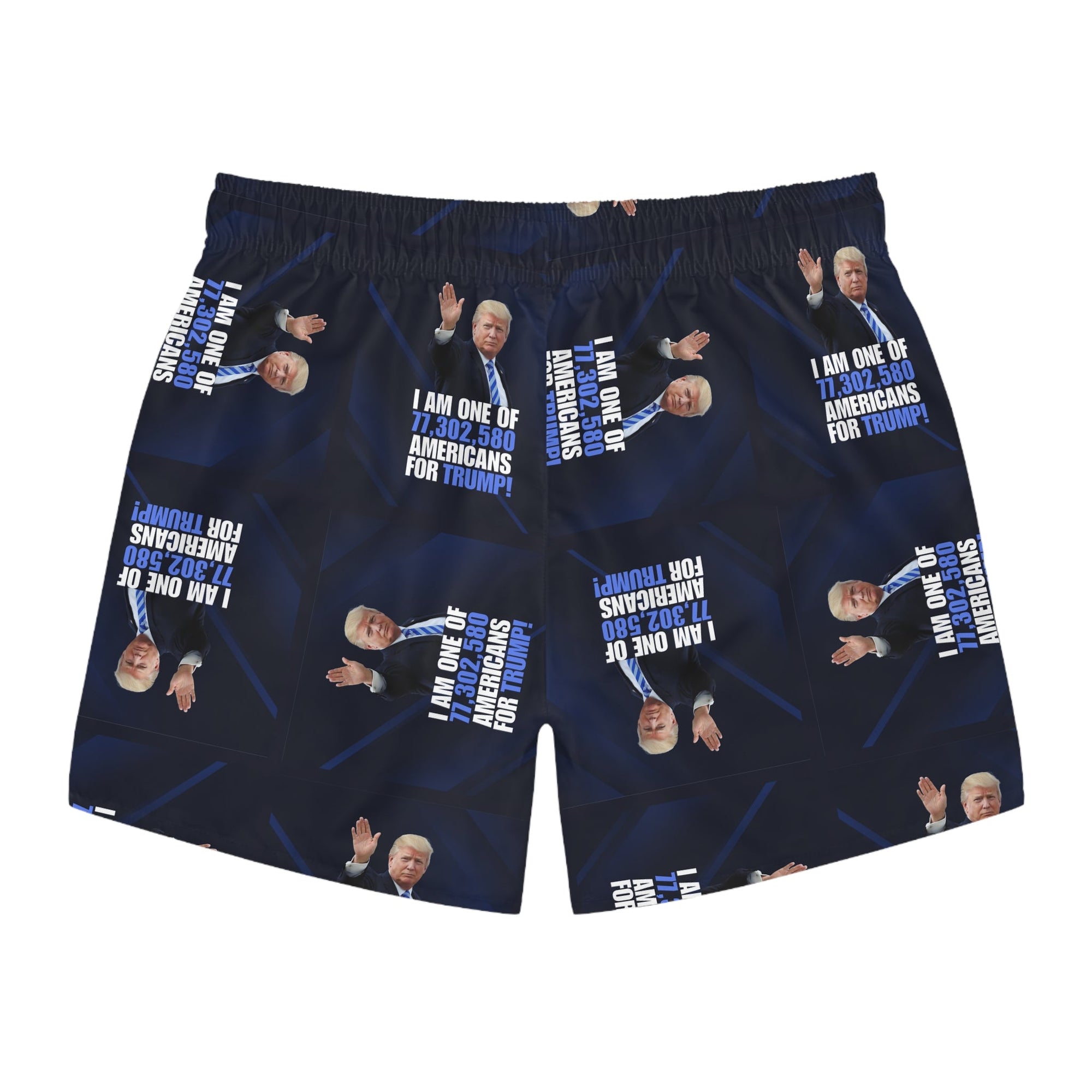 American for Donald Trump Swim Trunks - Fun Pool Wear for Supporters Printify