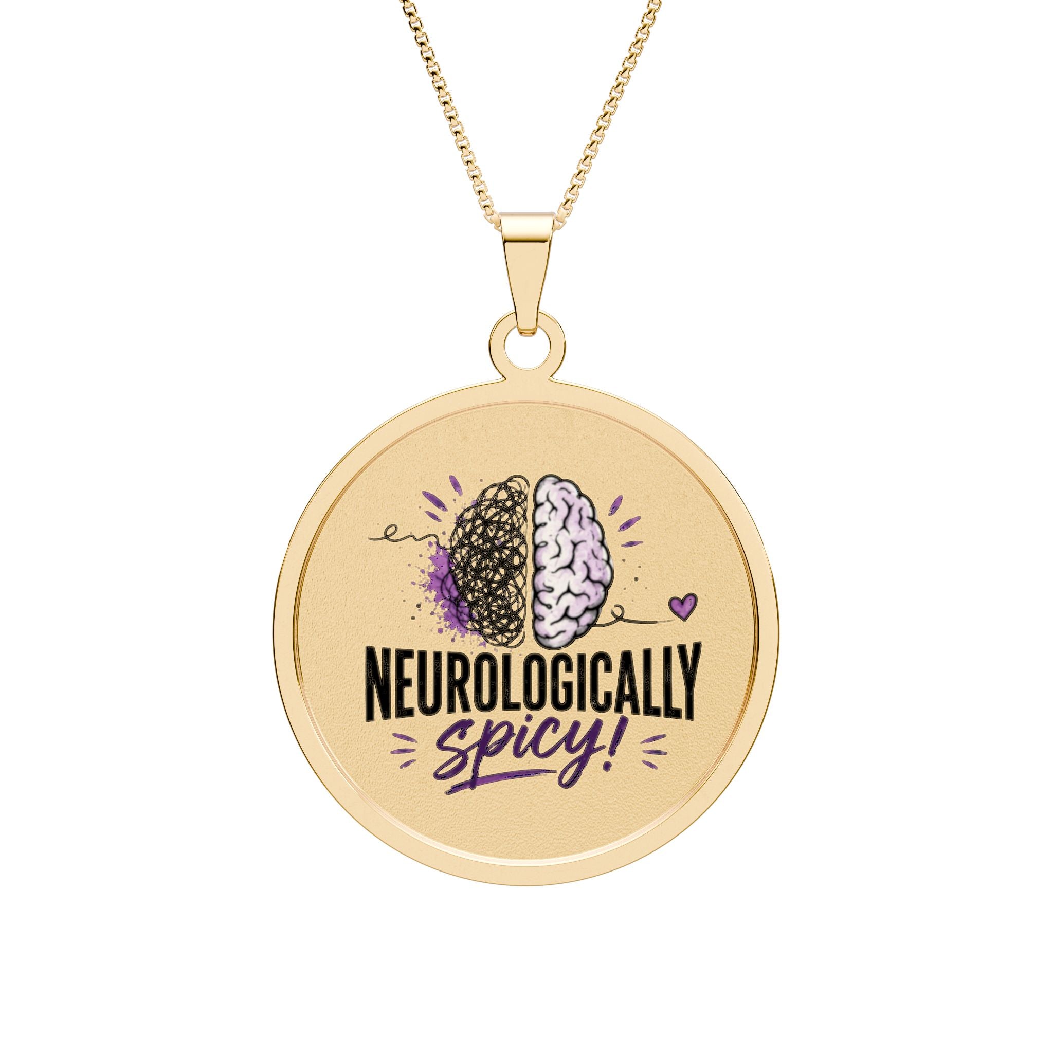 Neurologically Spicy Epilepsy Awareness Pendant Necklace