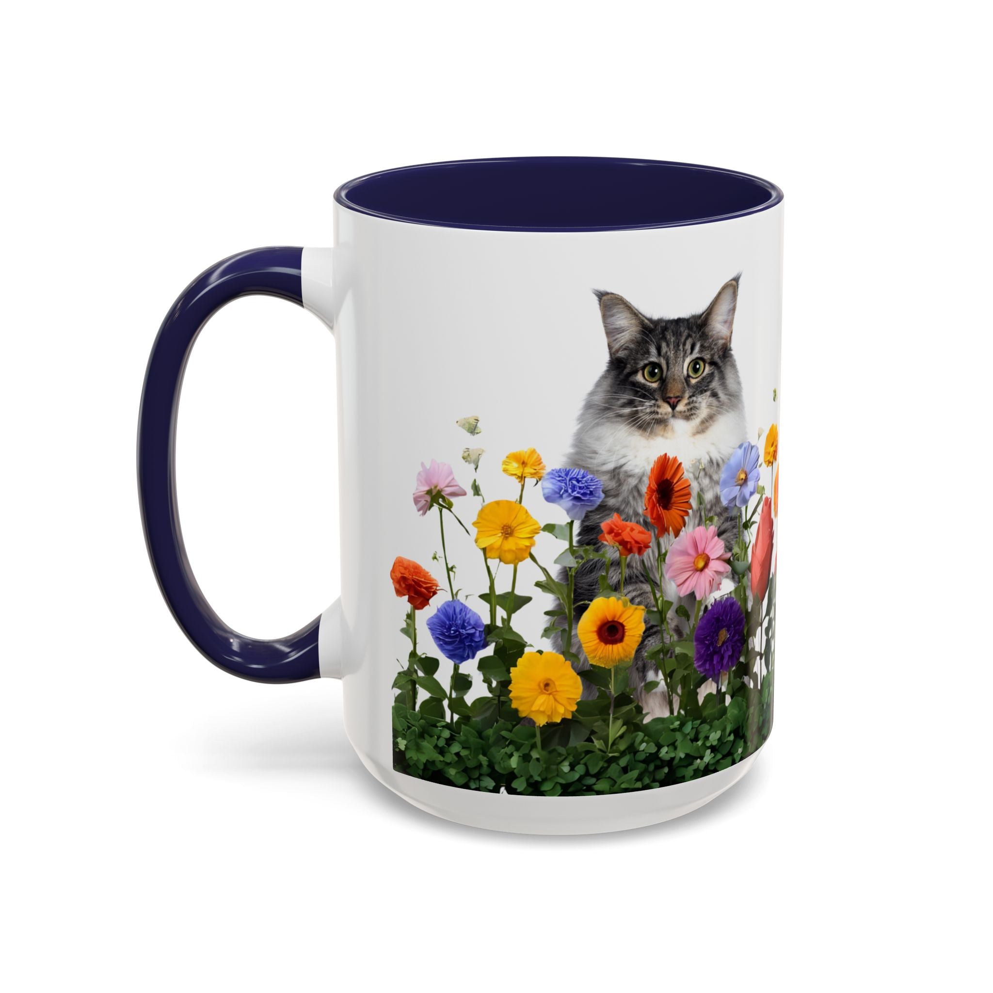 Floral Cats Coffee Mug - 11 oz/15 oz
