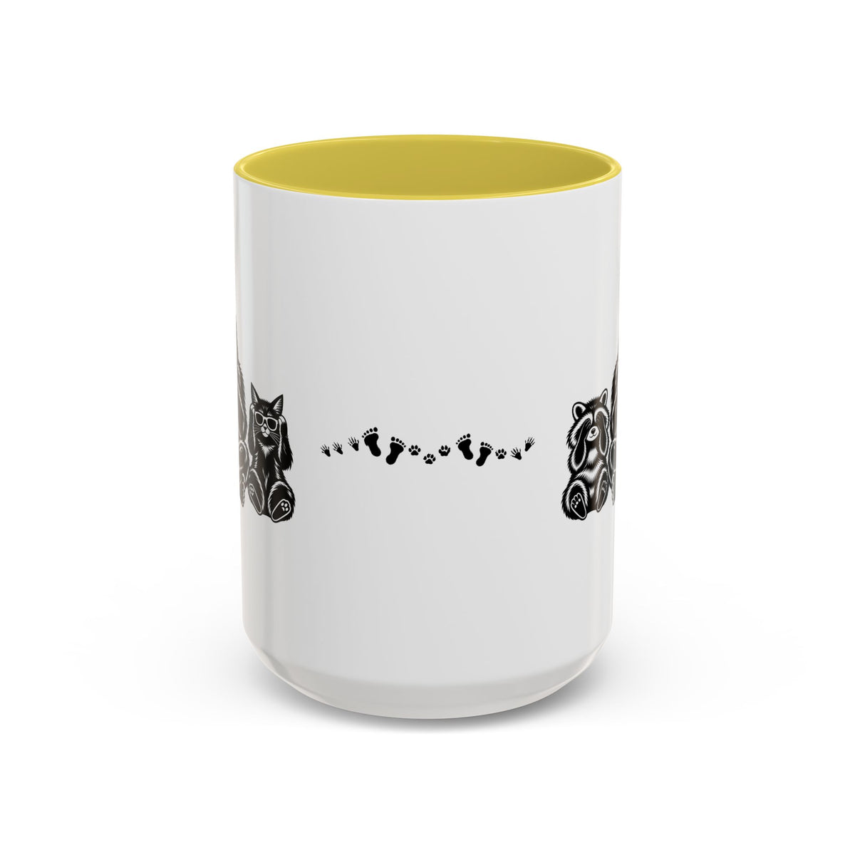 Hear No Evil, See No Evil, Speak No Evil | Bigfoot, Jimothy & Cat Accent Coffee Mug 11oz/15oz