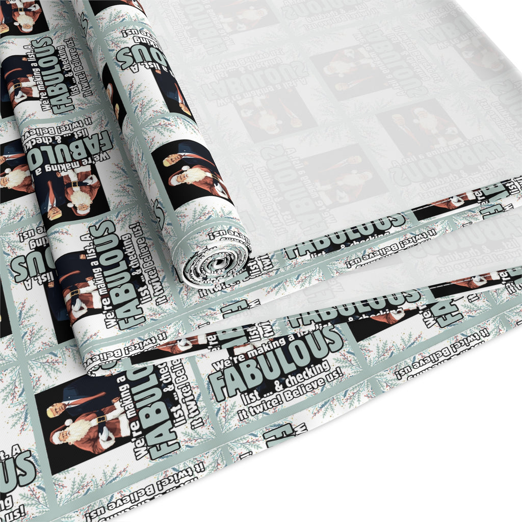 Trump Santa Fabulous List Christmas Table Runner