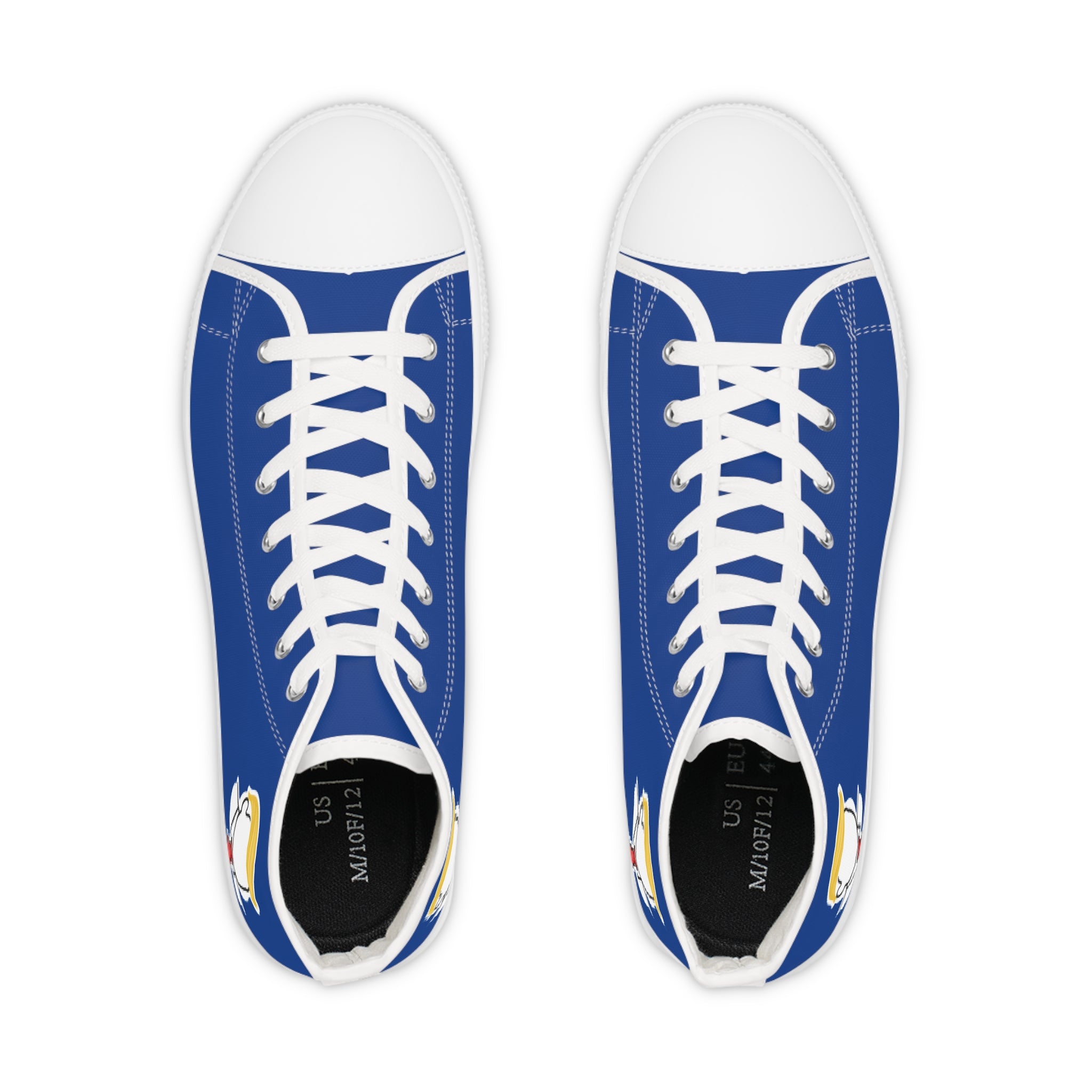 Executive Hairline Men’s High-Top Sneakers – Political Parody Statement Shoes