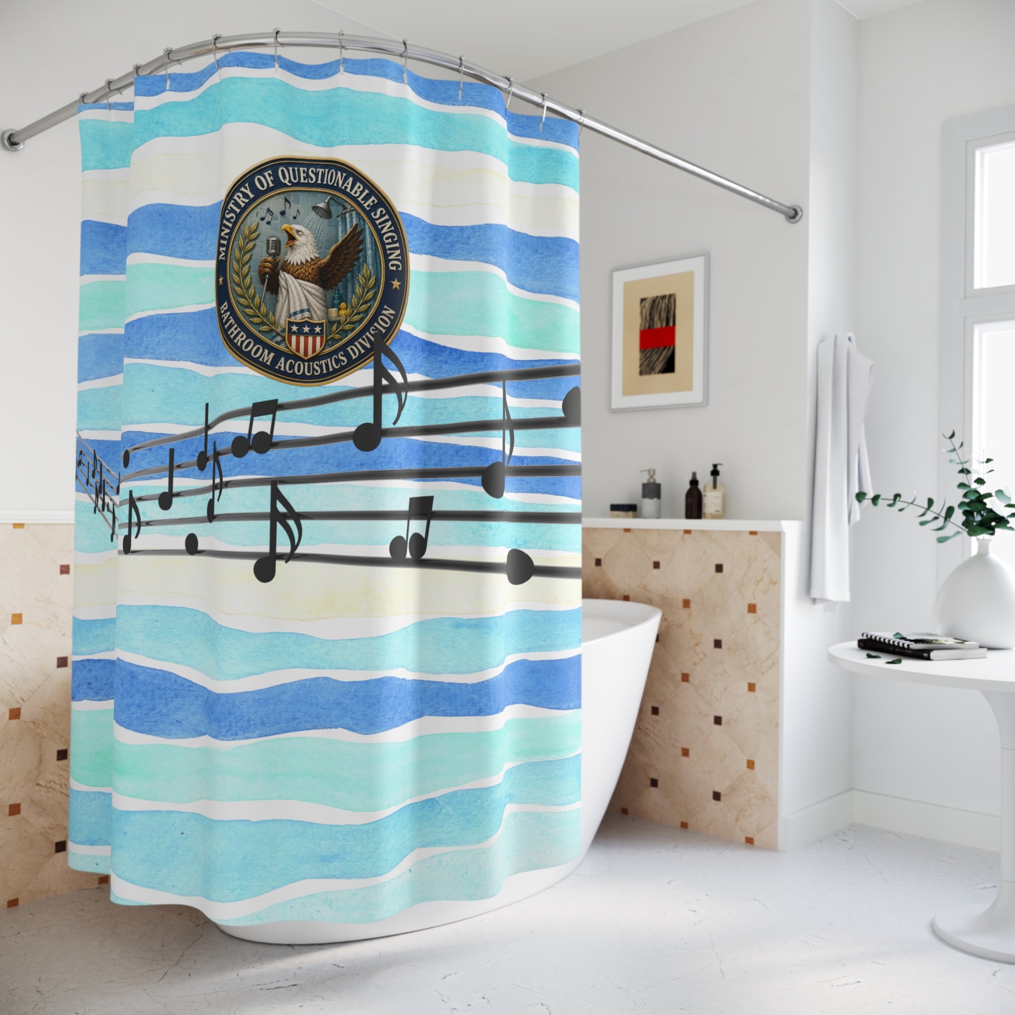 Ministry of Questionable Singing Shower Curtain