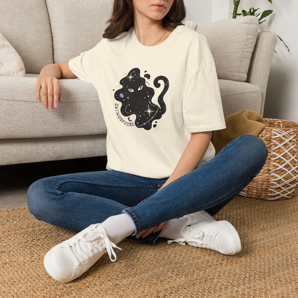 Catmosphere Cosmic Cat T-Shirt | Celestial Black Cat Graphic Tee