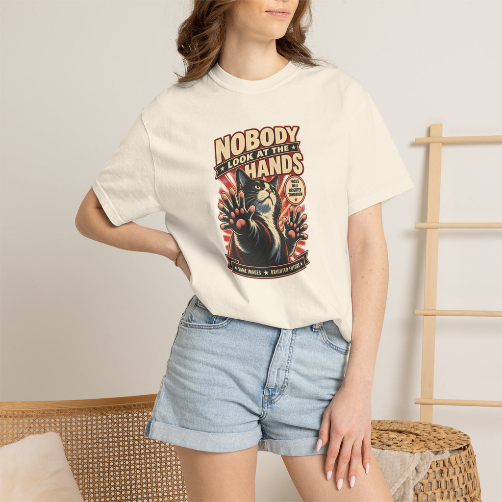Nobody Look at the Hands AI Slop Comfort Colors T-Shirt