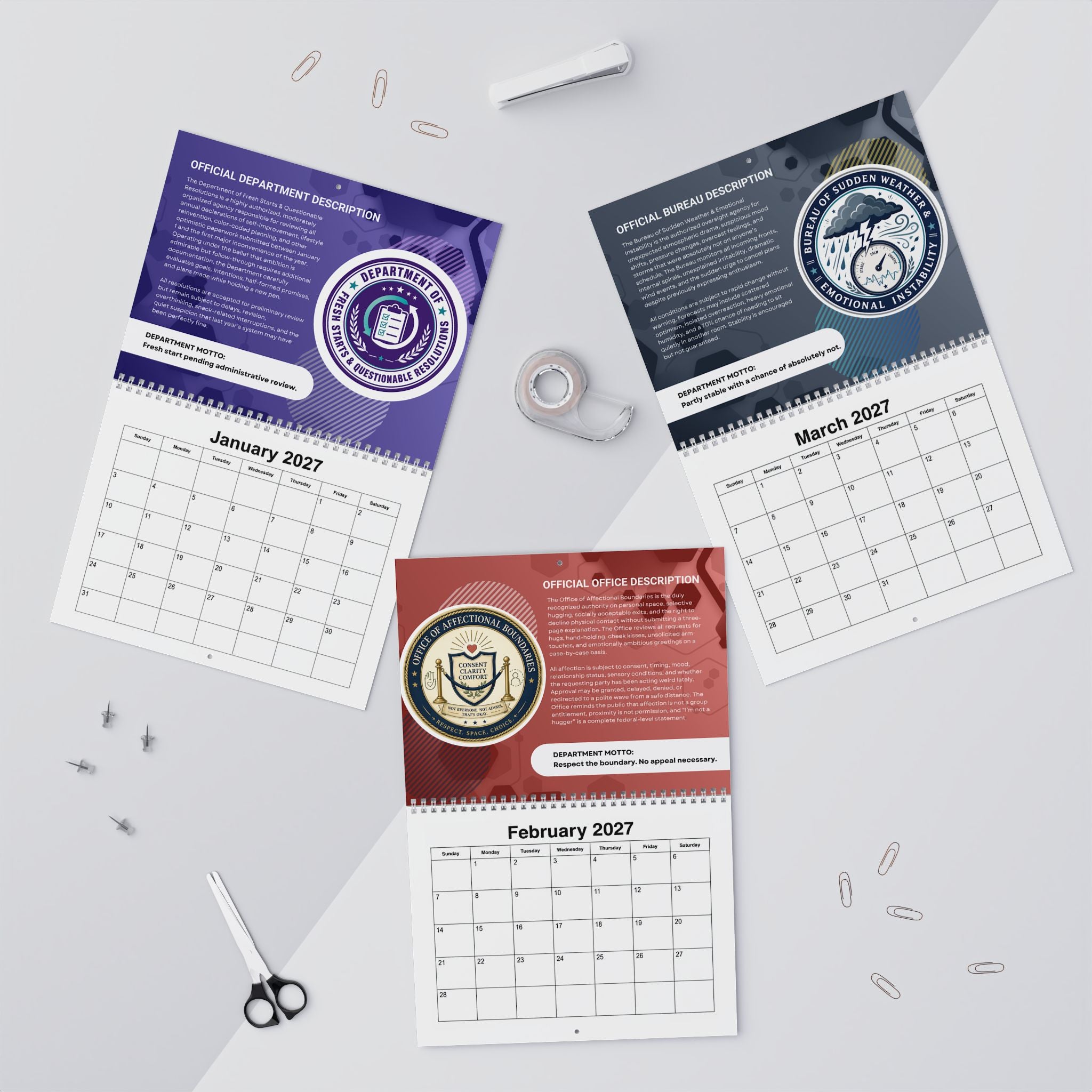 The Officially Unofficial 2027 Wall Calendar