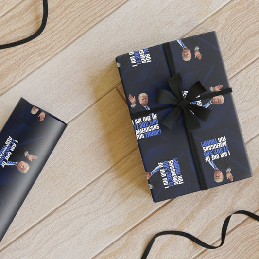 Funny Gift Wrapping Paper - Americans for Trump - 1pc Roll Printify