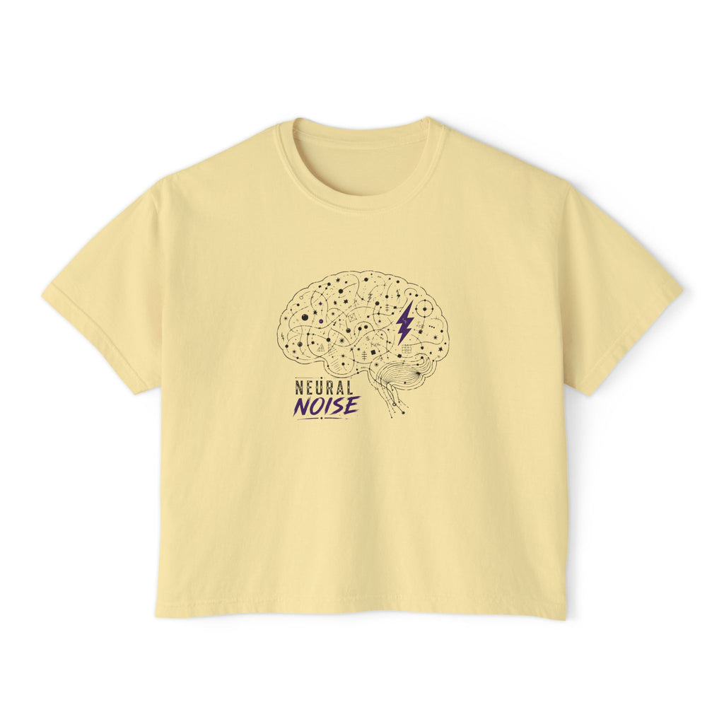 Neural Noise Boxy Crop T-Shirt | Abstract Brain Epilepsy Awareness Graphic Tee