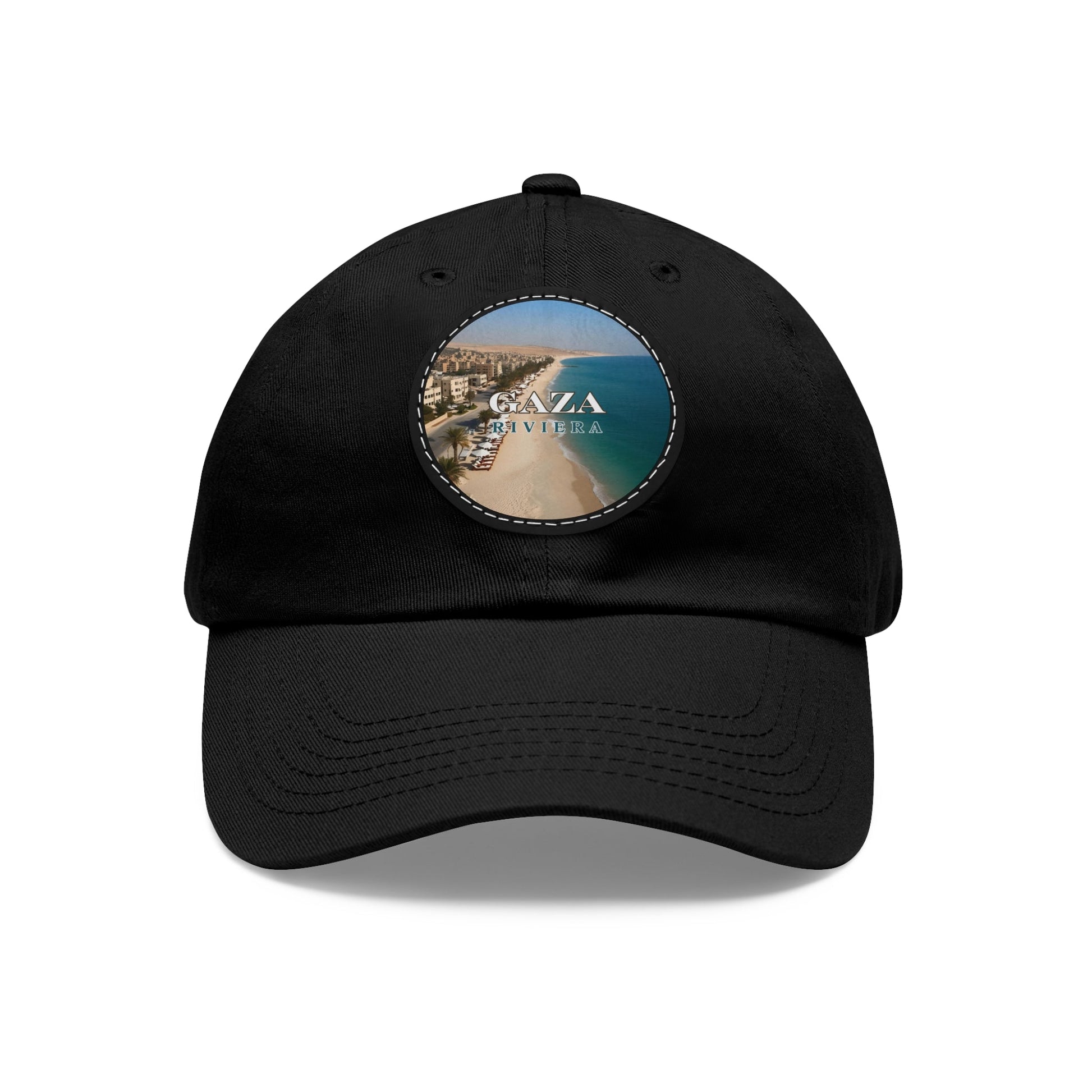 Gaza Riviera Dad Hat with Leather Patch Printify