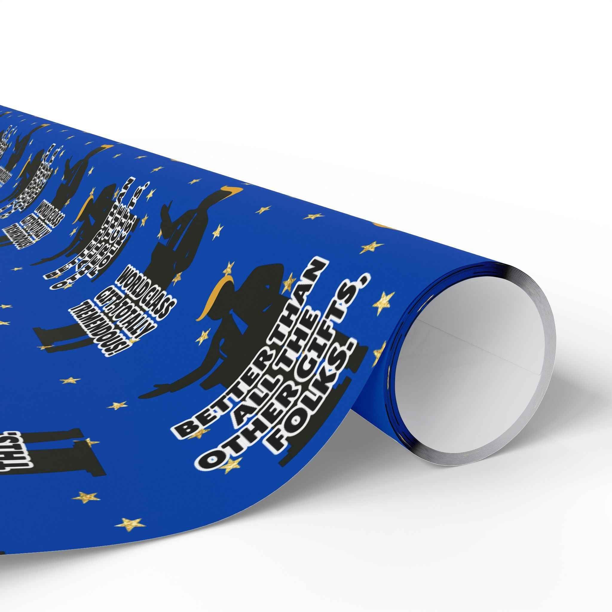 “Greatest Present, Believe Me” Political Parody Wrapping Paper