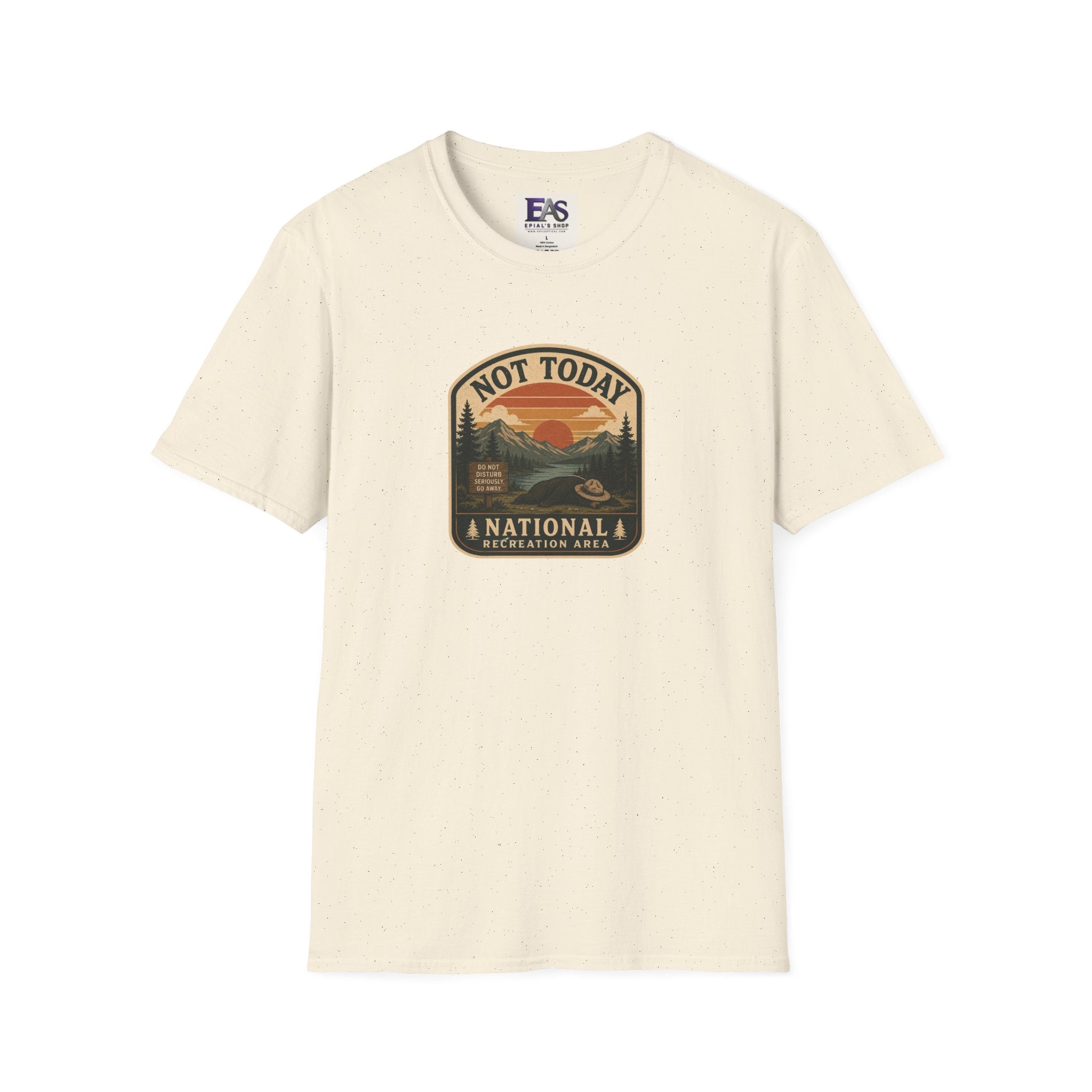 Not Today National Recreation Area Unisex T-Shirt | Funny Retro Outdoors Graphic Tee