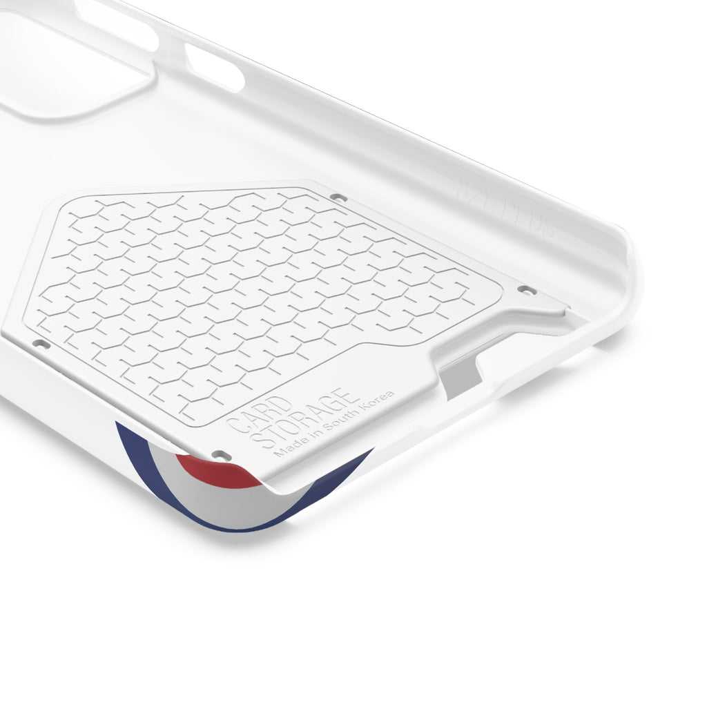 Swoop Guy iPhone Case – Minimal Line Portrait Patriotic Design, Slim Protective Case with Card Slot