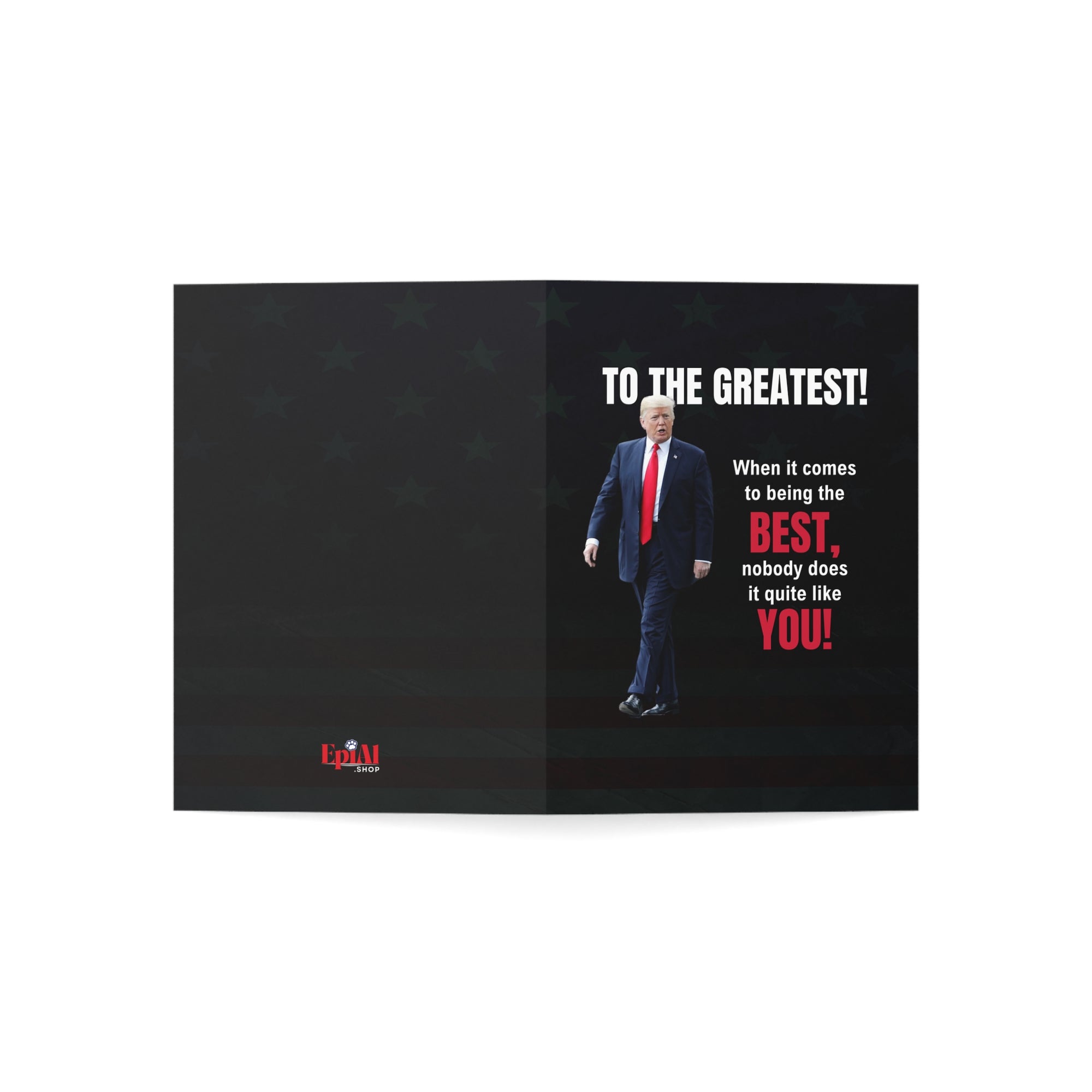 Novelty Trump All Occasion Greeting Cards - 'To the Greatest!' - Set of 1, 10, 30, or 50