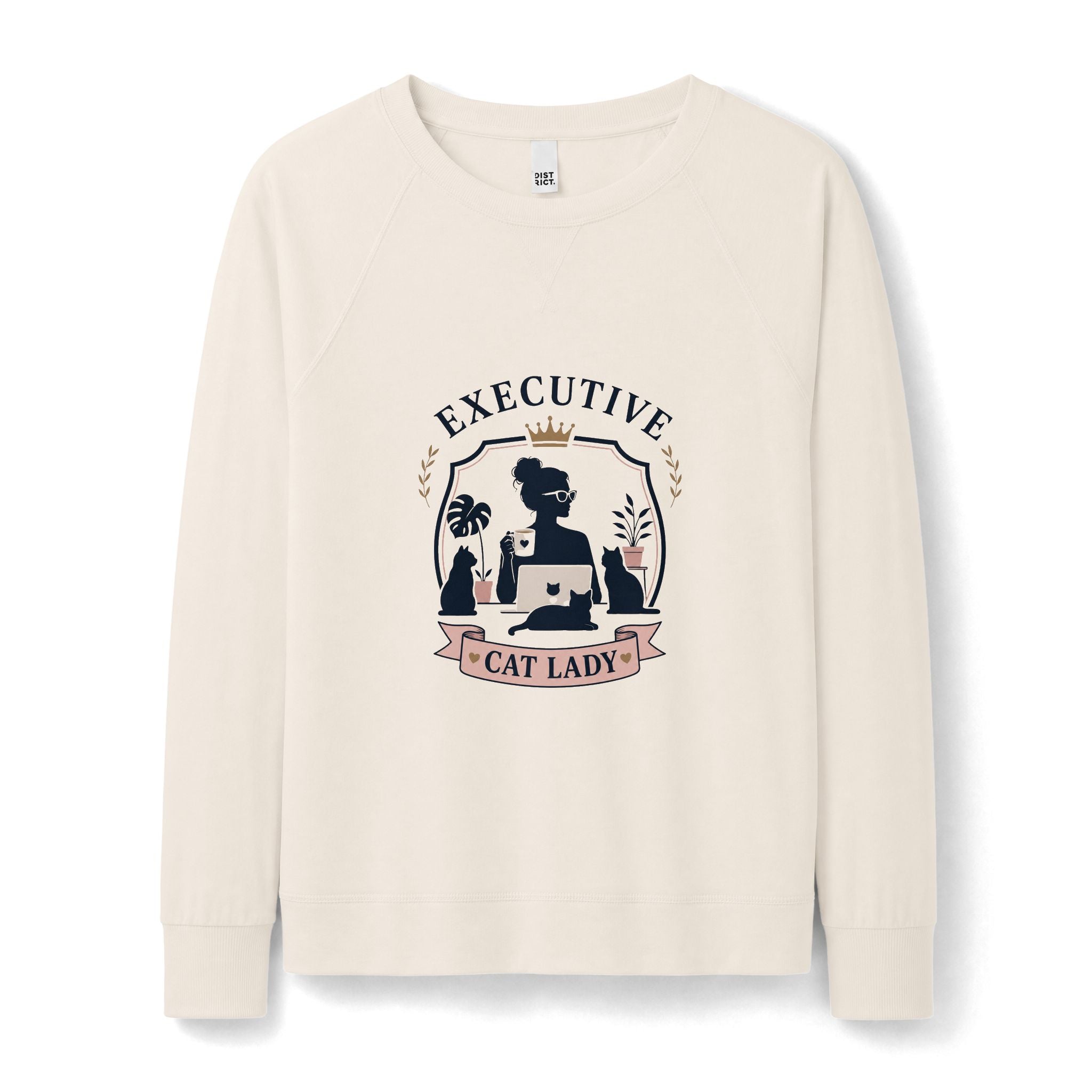 Executive Cat Lady Lightweight Sweatshirt | Women’s Cat Lover Crewneck