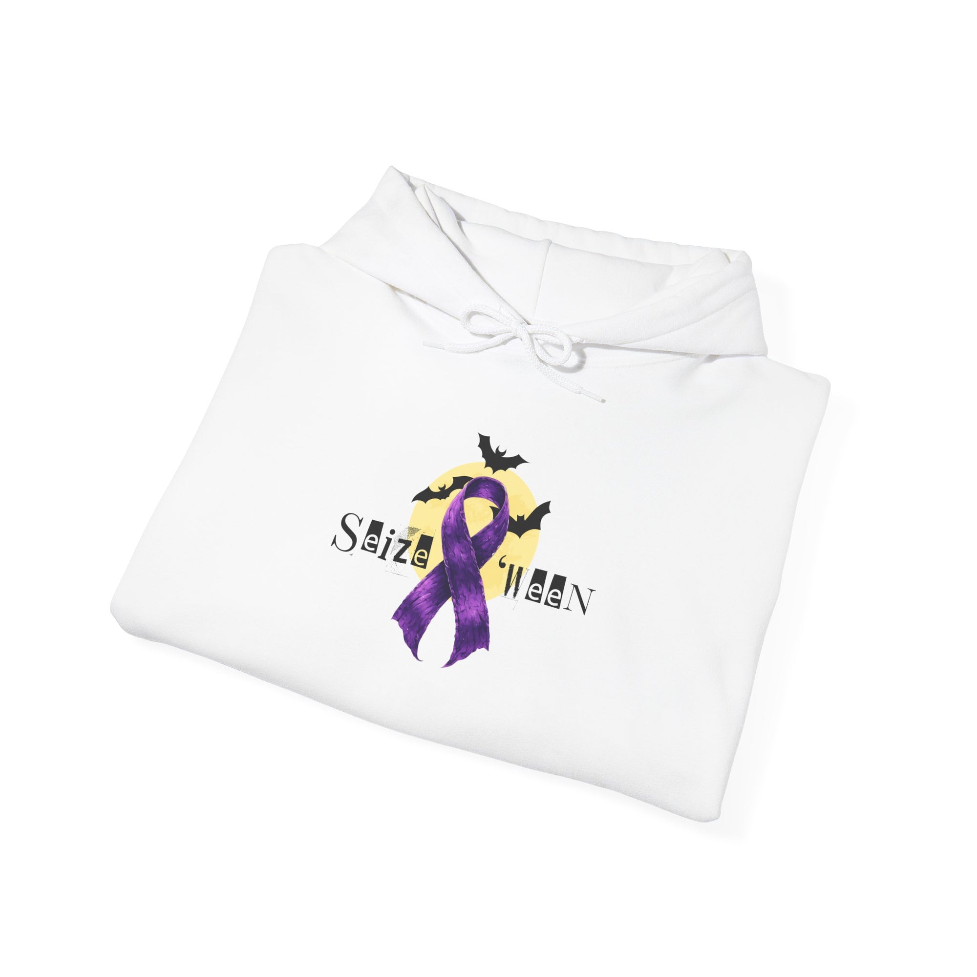 Cozy Halloween Purple Ribbon Hoodie