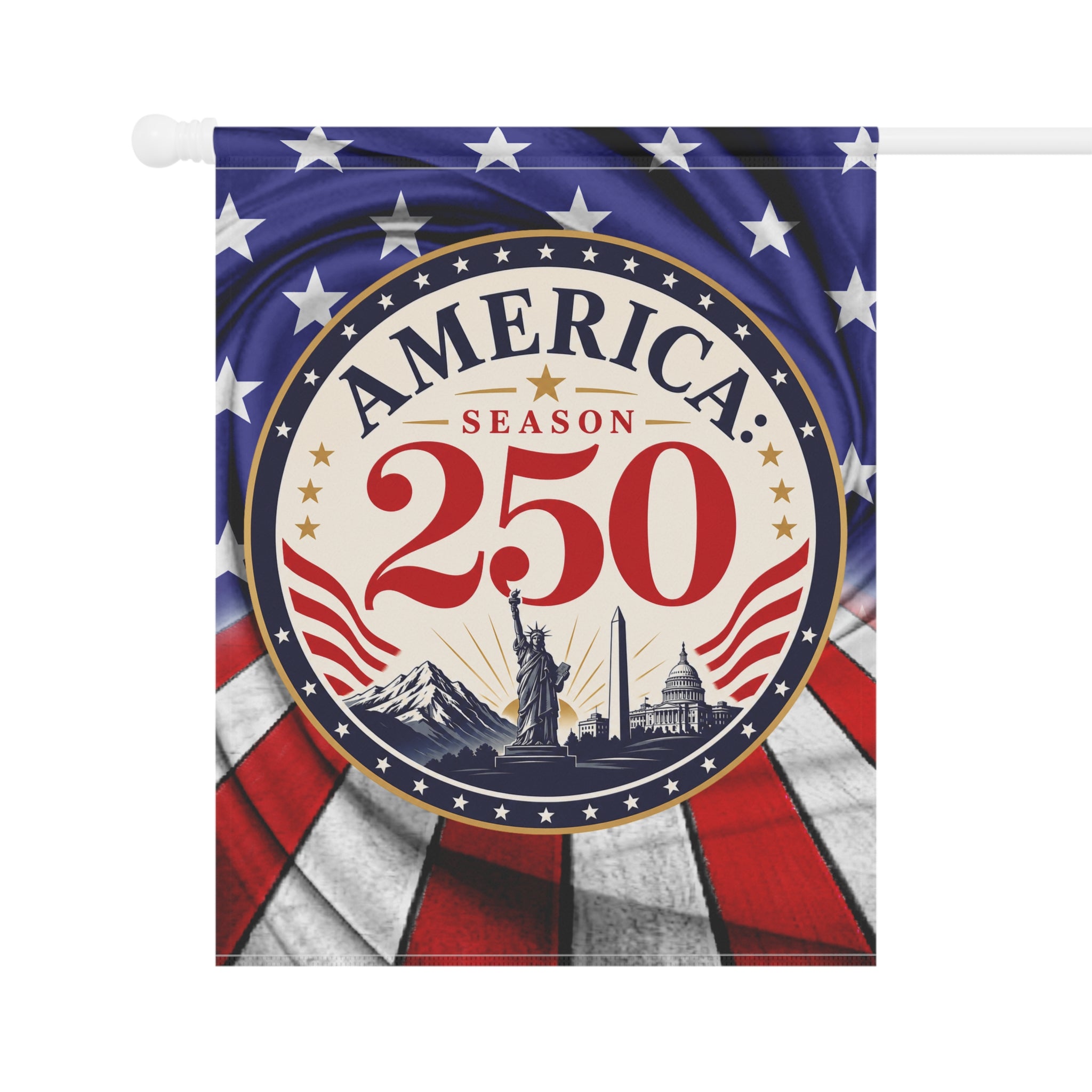 America 250 Commemorative Garden Flag | Patriotic Double-Sided Outdoor House Banner