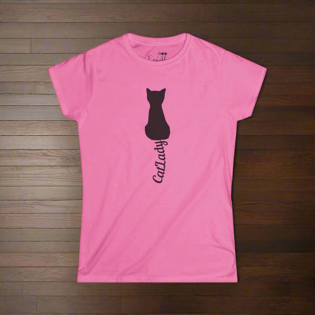Women's Cat Lady Tee, Feline Lover Shirt