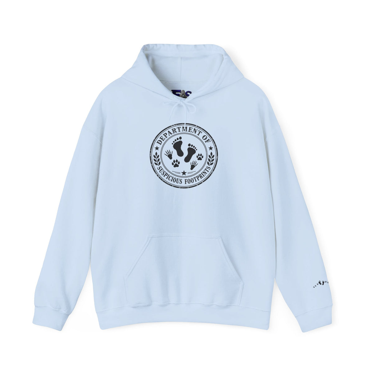 Department of Suspicious Footprints Hoodie | Bigfoot, Raccoon & Cat Cryptid Sweatshirt