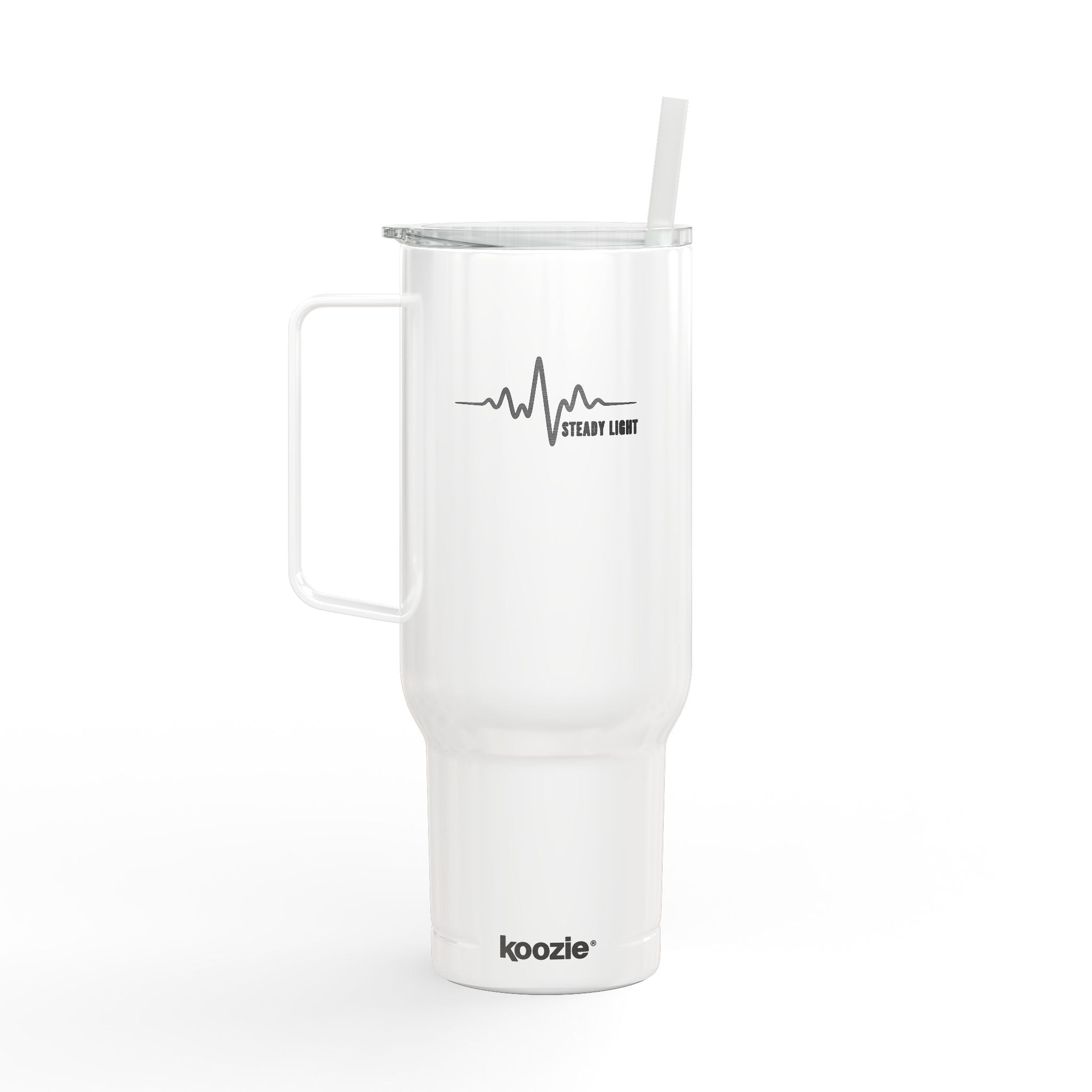 Steady Light 40oz Insulated Tumbler – Engraved Travel Mug with Handle