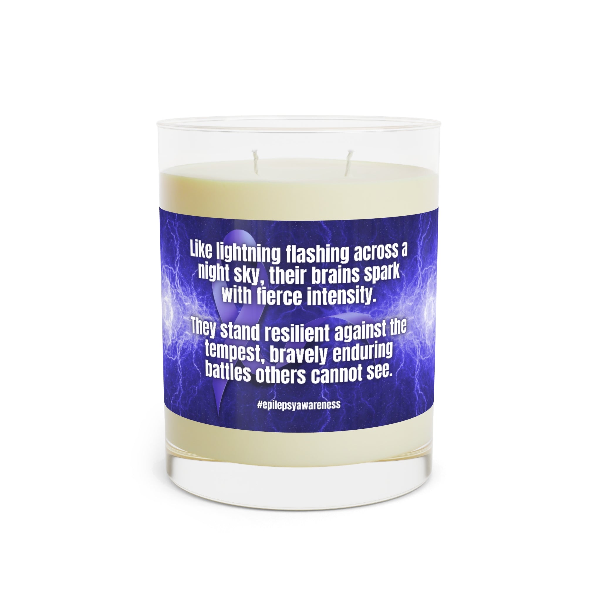 Photo depicting the ​Resilient Against the Tempest Scented Candle - Full Glass, 11oz from EpiAl's Shop.