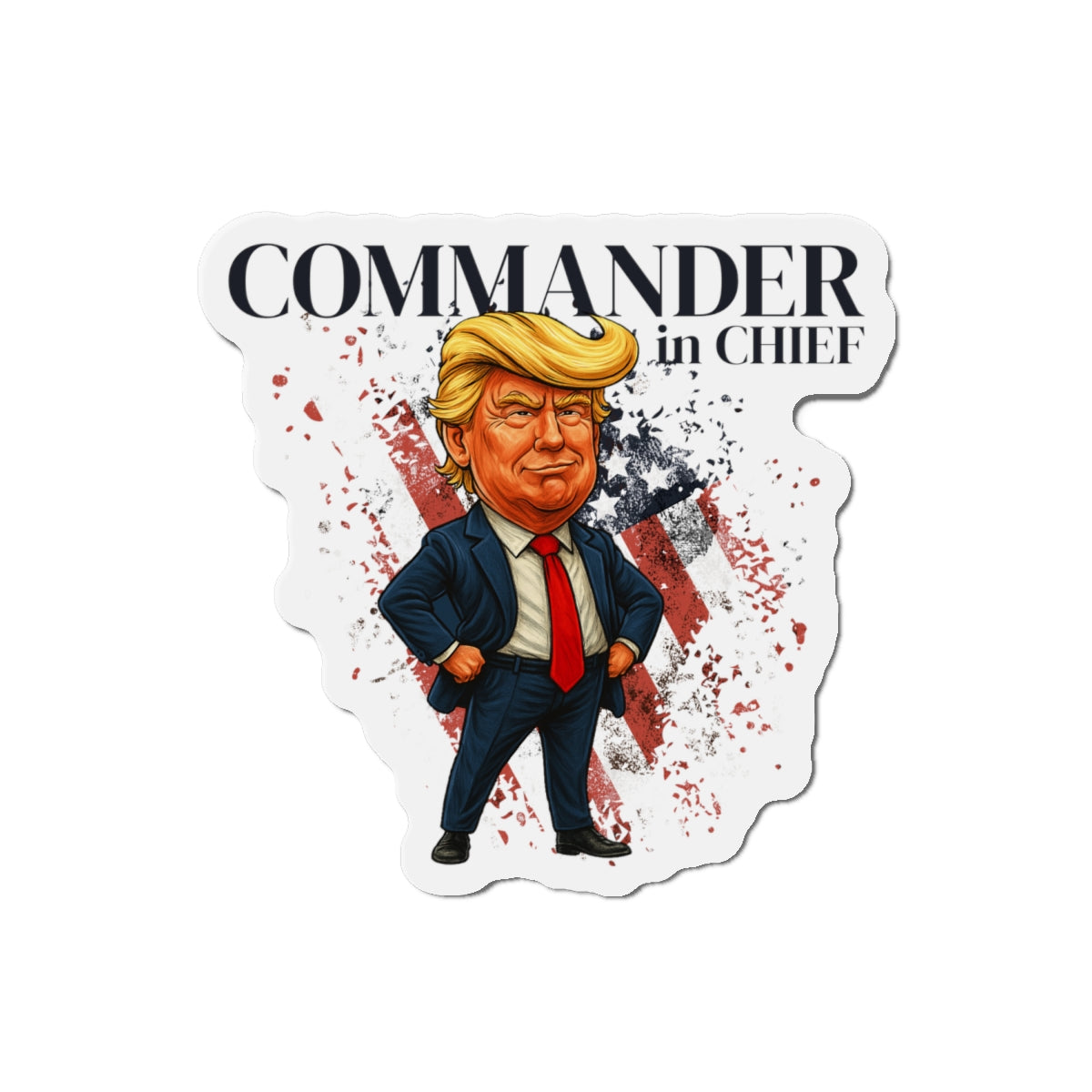 Commander Chief Patriotic Parody Magnet