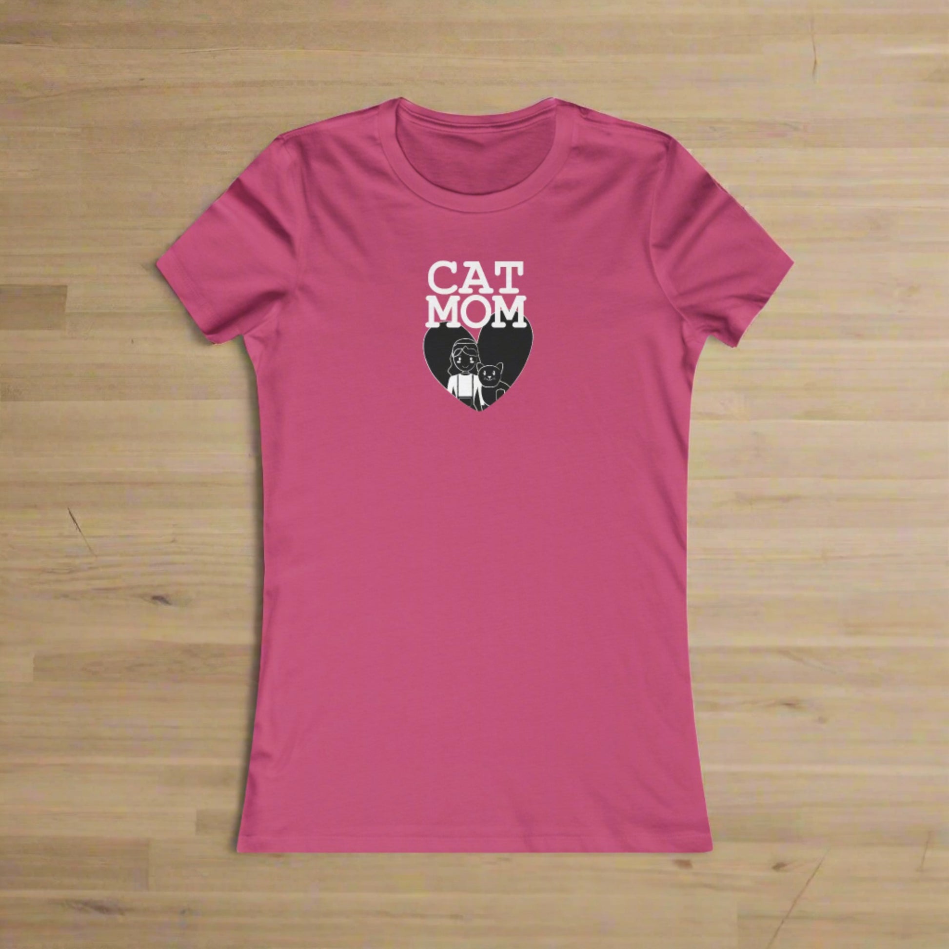 Cat Mom Heart Women's Favorite Tee - T - Shirt - Epileptic Al’s Shop