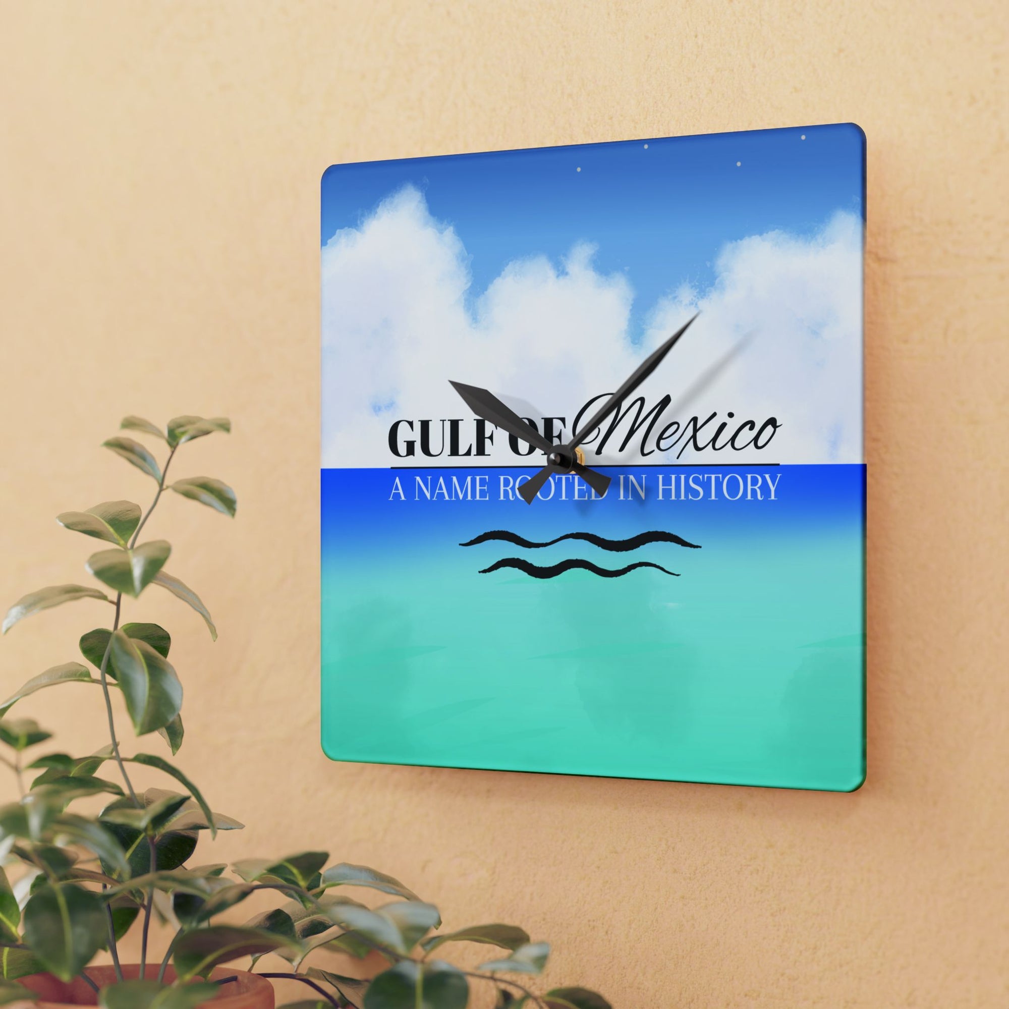 Gulf of Mexico Acrylic Wall Clock