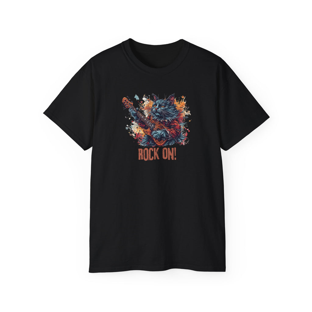 Rock On Cat Unisex Music Tee