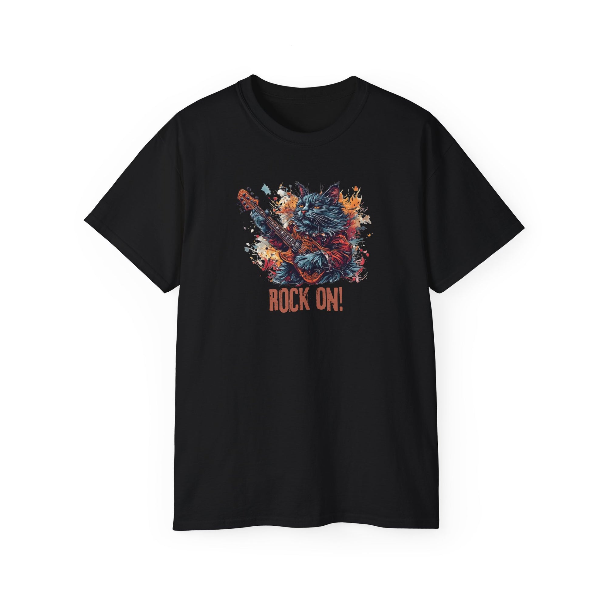 Rock On Cat Unisex Music Tee