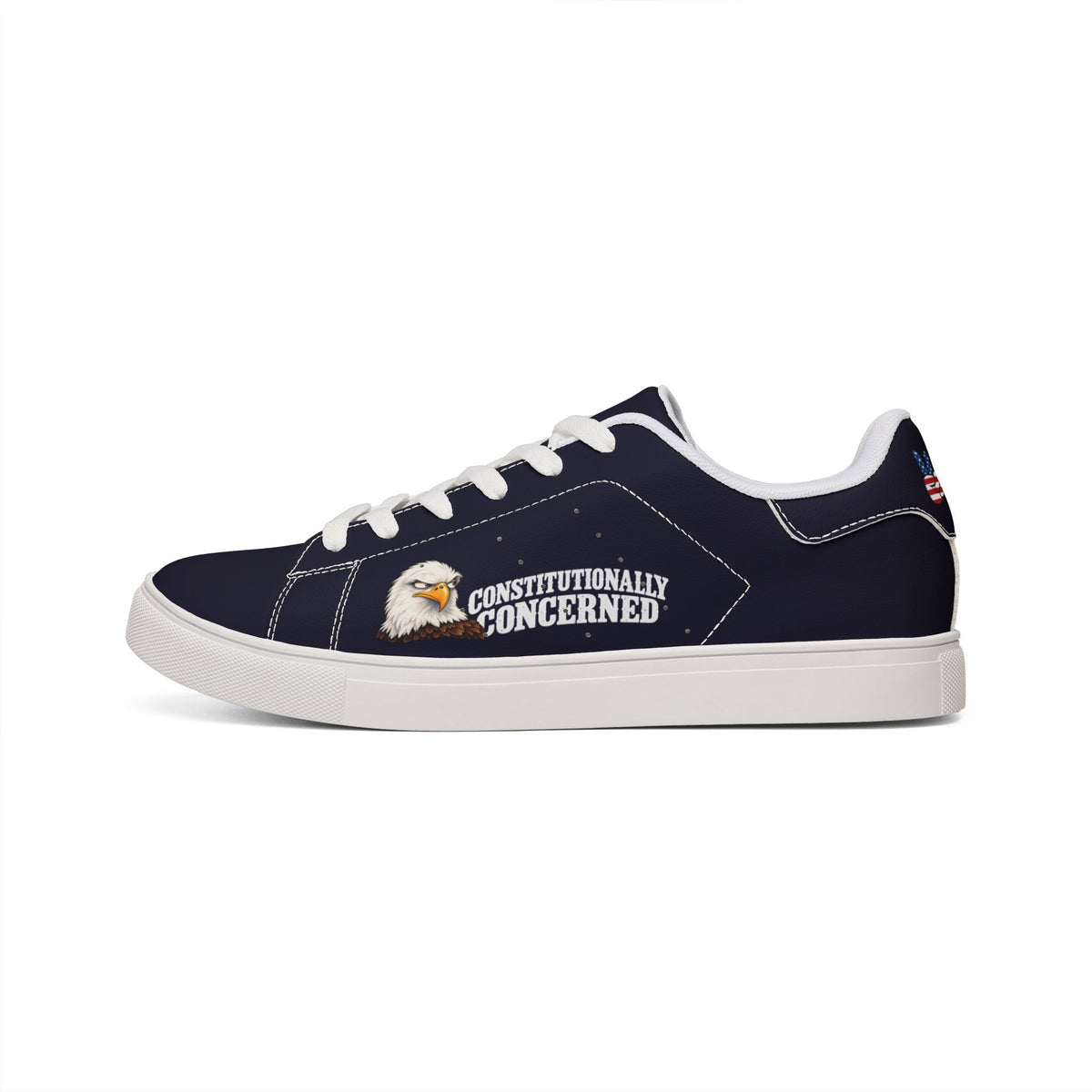Constitutionally Concerned Eagle Political Humor Low-Top Sneakers