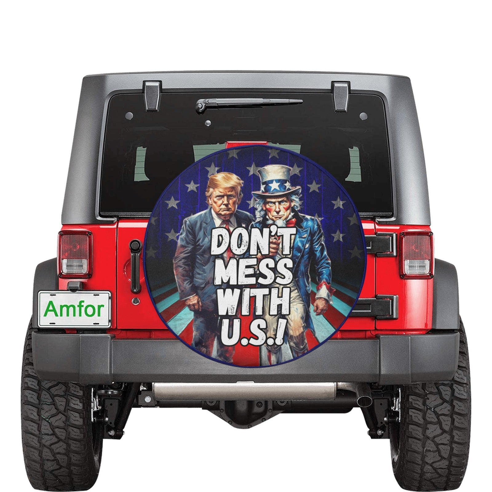 Don't Mess with U.S. Spare Tire Cover(Large)(17")
