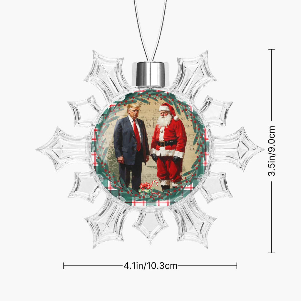 Trump & Santa Snowflake-Shaped Christmas Ornament