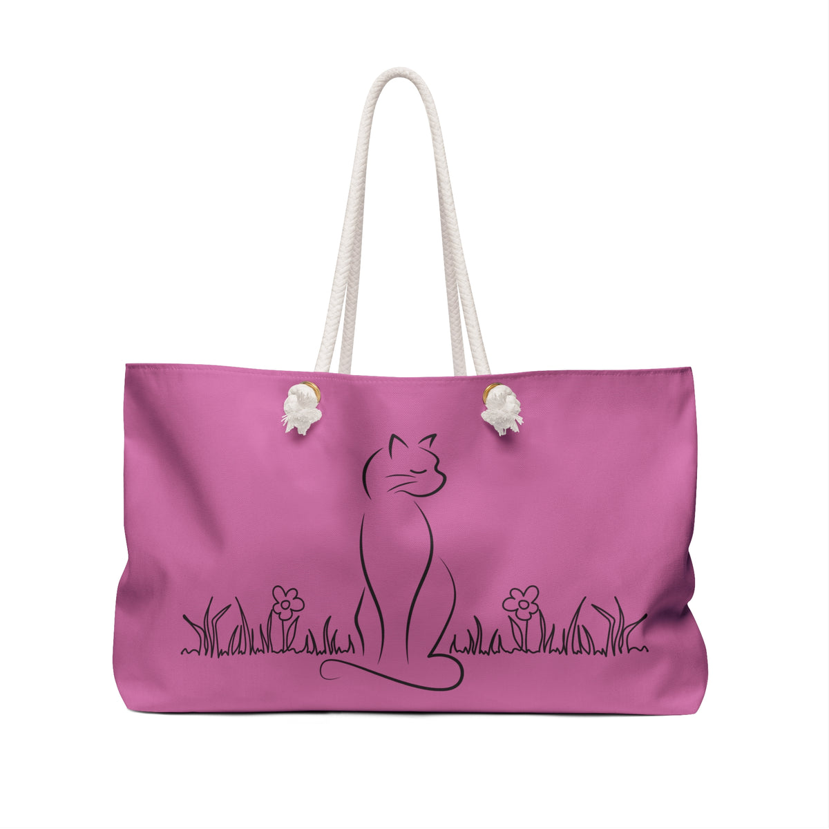 Chic Cat-Themed Weekender Bag - Pet Lover Gift