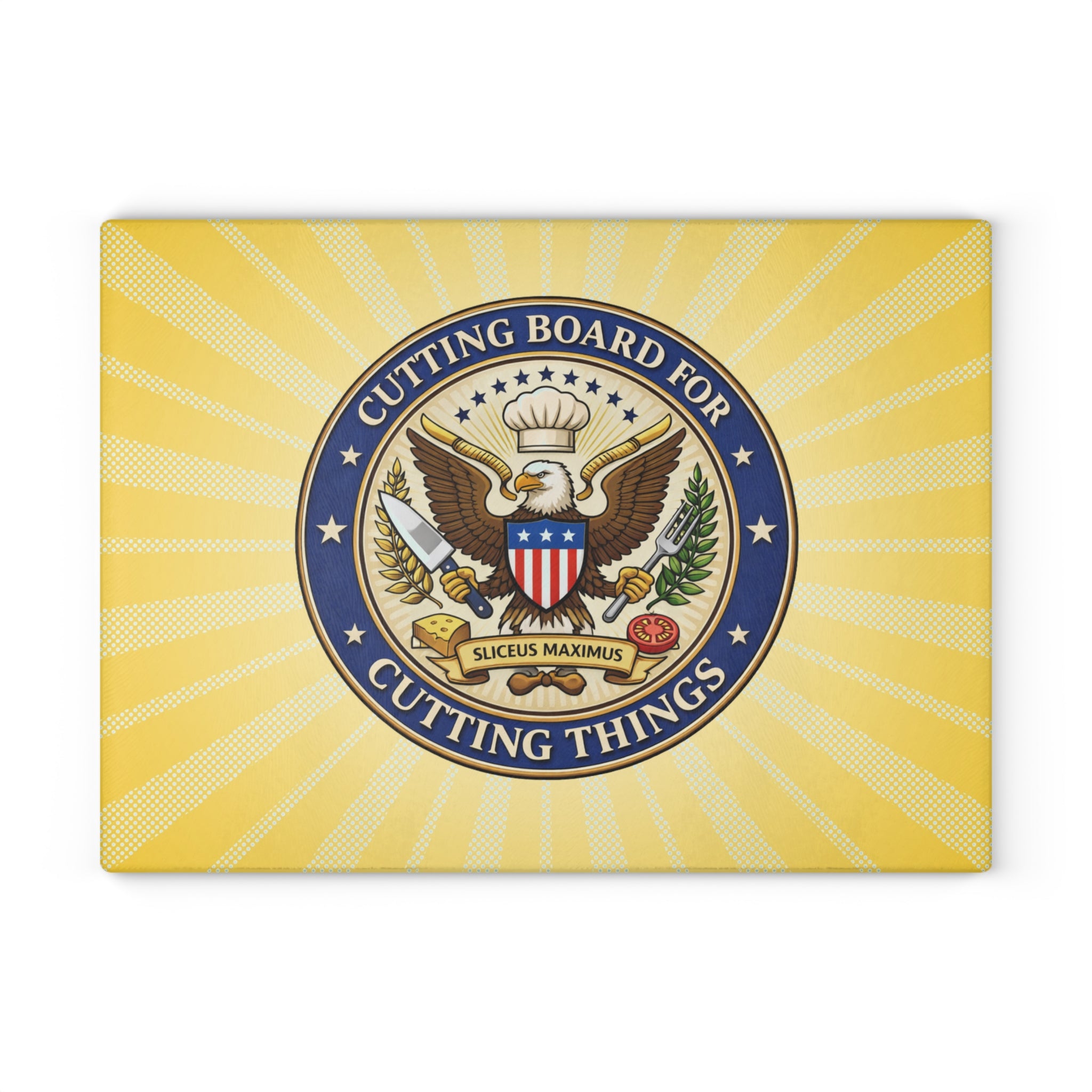 Cutting Board for Cutting Things – Funny Presidential Seal Glass Cutting Board