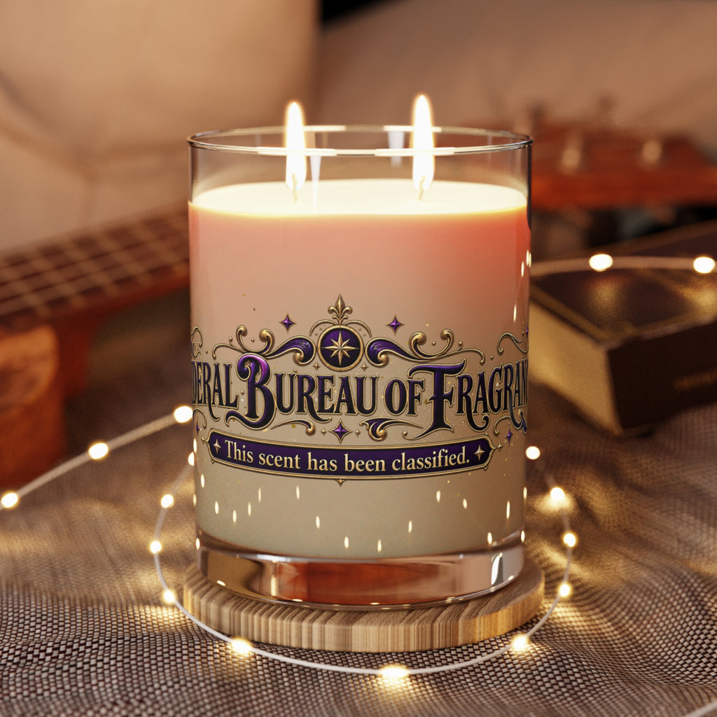 Federal Bureau of Fragrance Scented Candle | Funny Classified Scent Candle | 2-Wick Soy Wax Candle