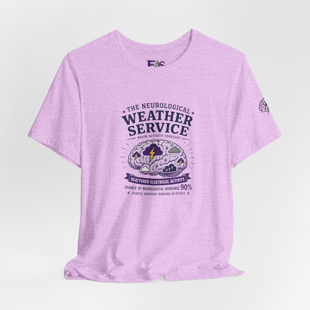 Neurological Weather Service Epilepsy Awareness T-Shirt | Brain Forecast Tee