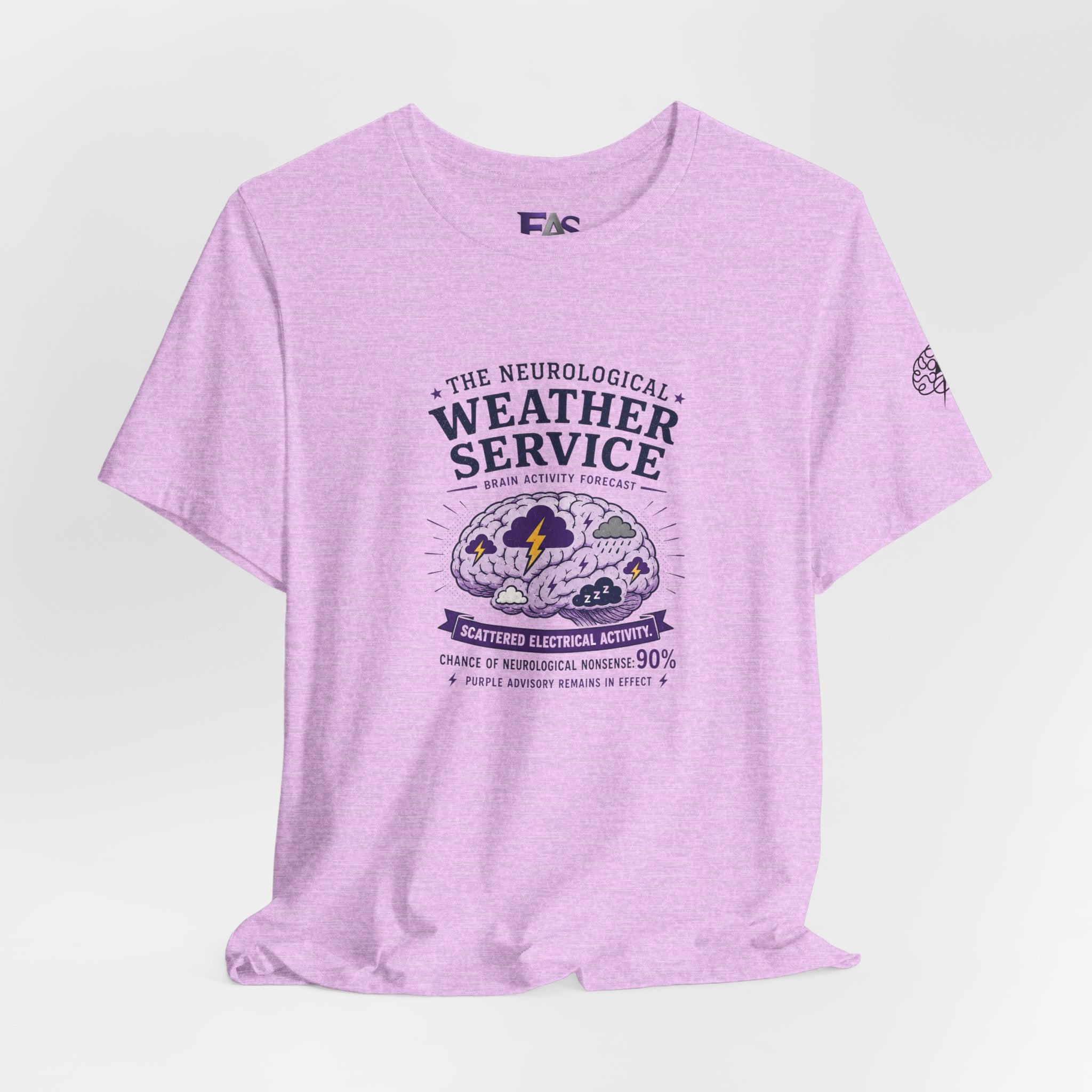 Neurological Weather Service Epilepsy Awareness T-Shirt | Brain Forecast Tee