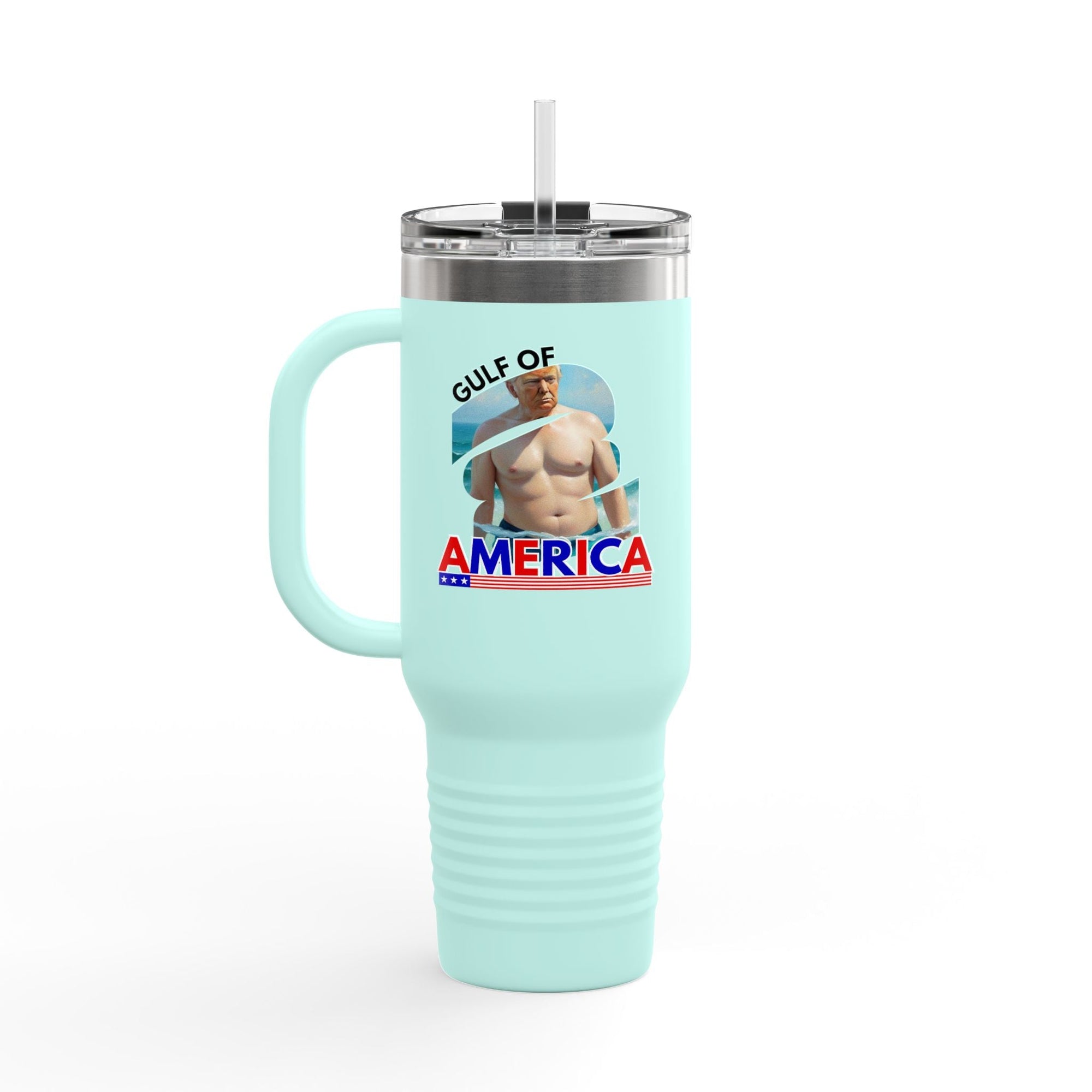 Trump's Gulf of America Insulated Travel Mug - 40oz Printify