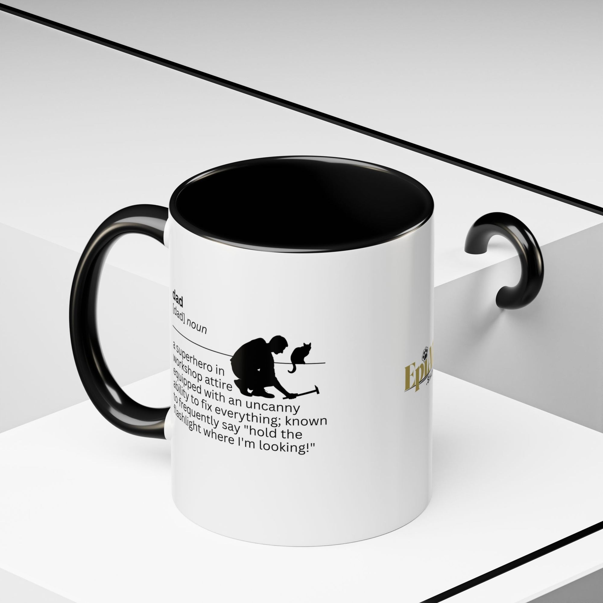 Dad Flashlight Accent Coffee Mug - Perfect Gift for Dads
