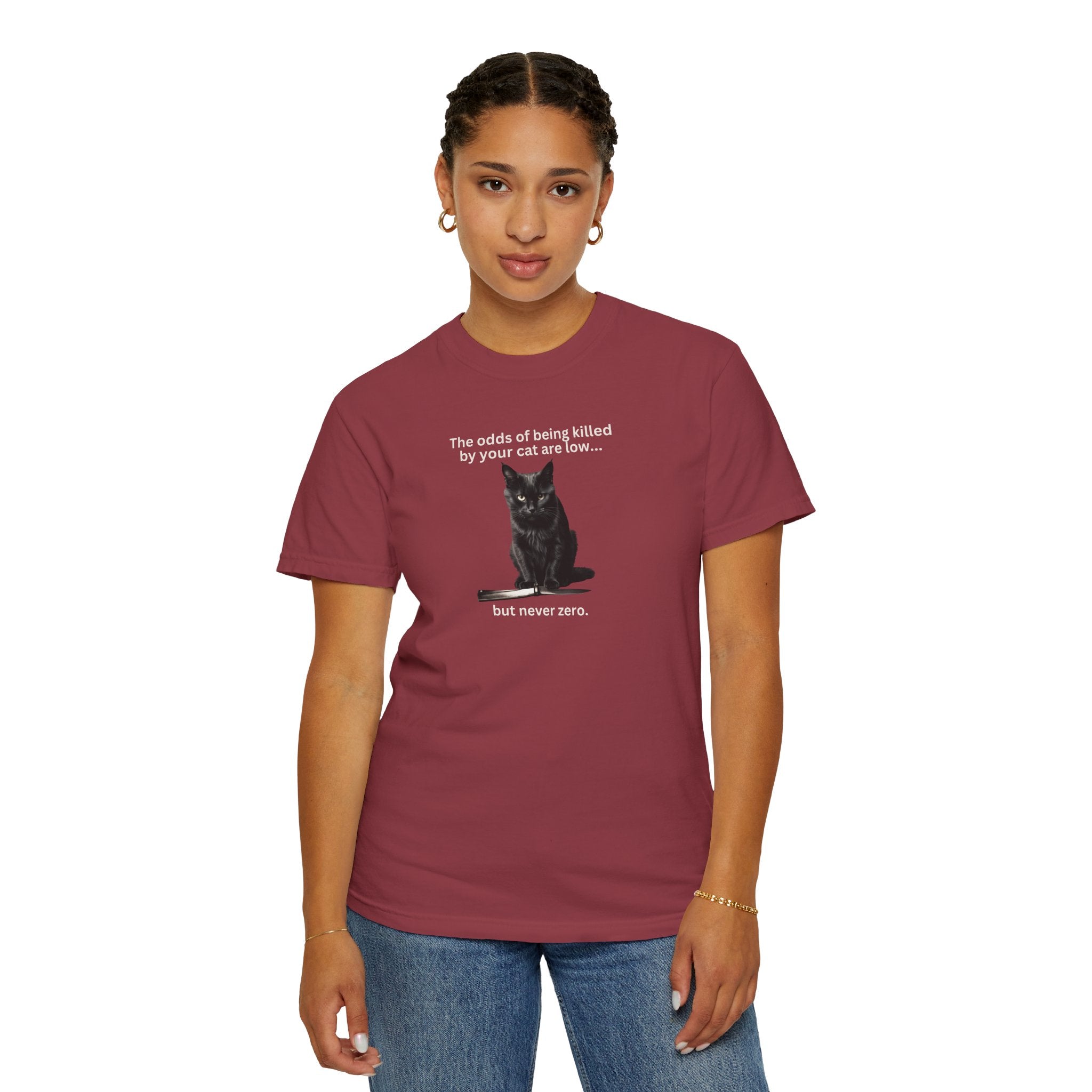 Photo depicting the ​Odds Unisex Garment-Dyed T-shirt from EpiAl's Shop.