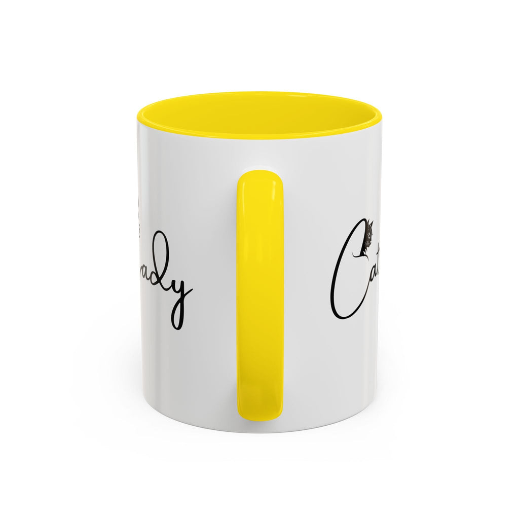 Cat Lady Accent Coffee Mug - Perfect Gift for Cat Lovers Printify