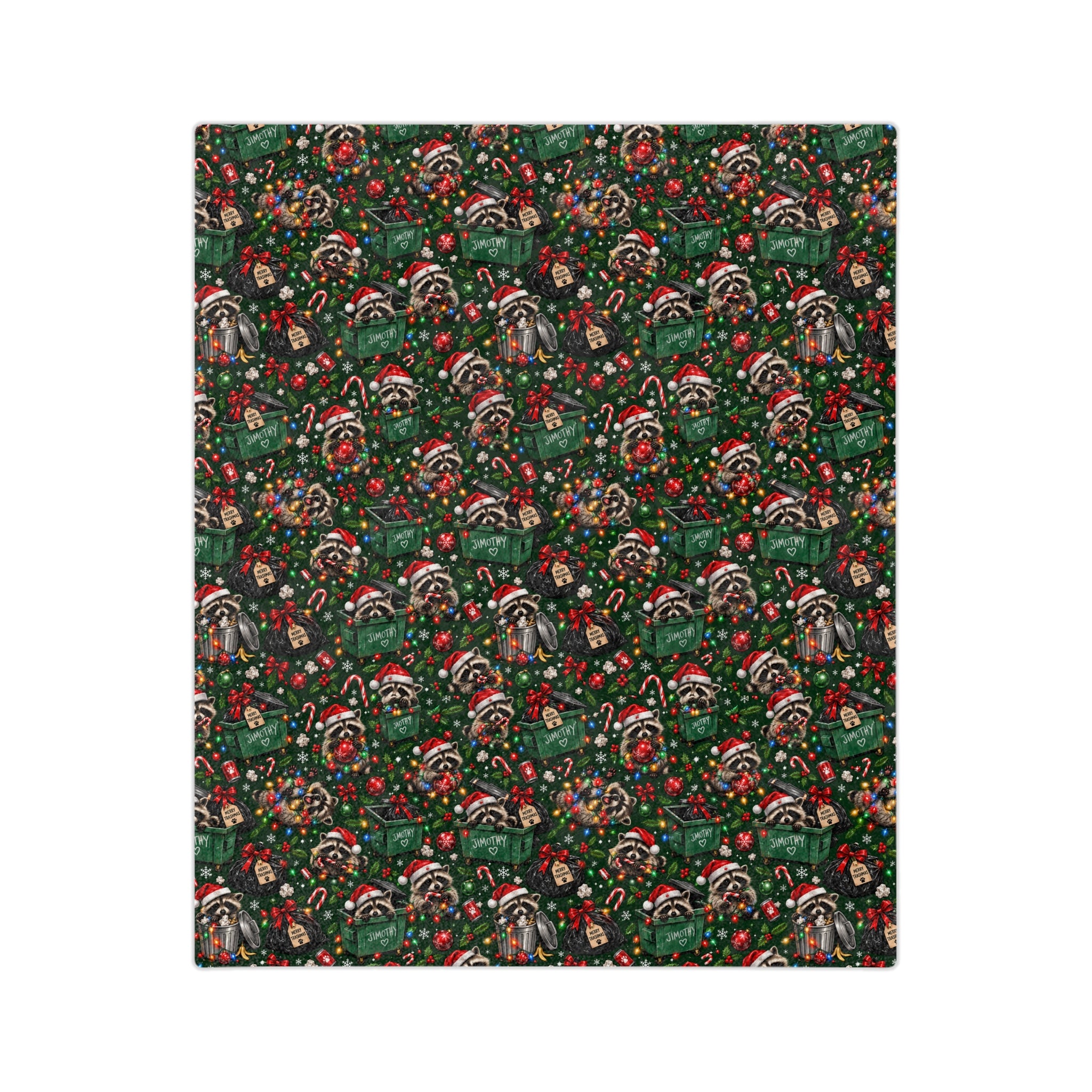 Jimothy’s Merry Trashmas Velveteen Plush Blanket