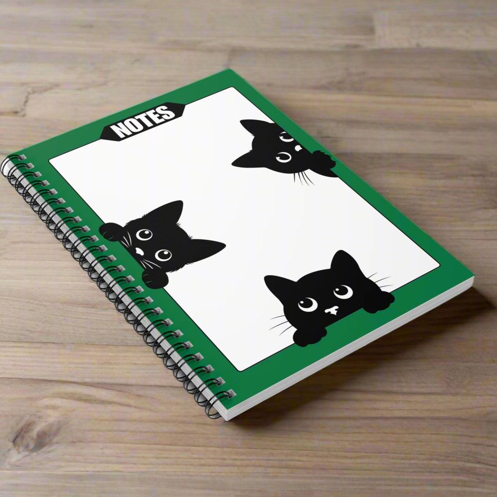Peeky Kitties Spiral Notebook for Students or Cat Lovers