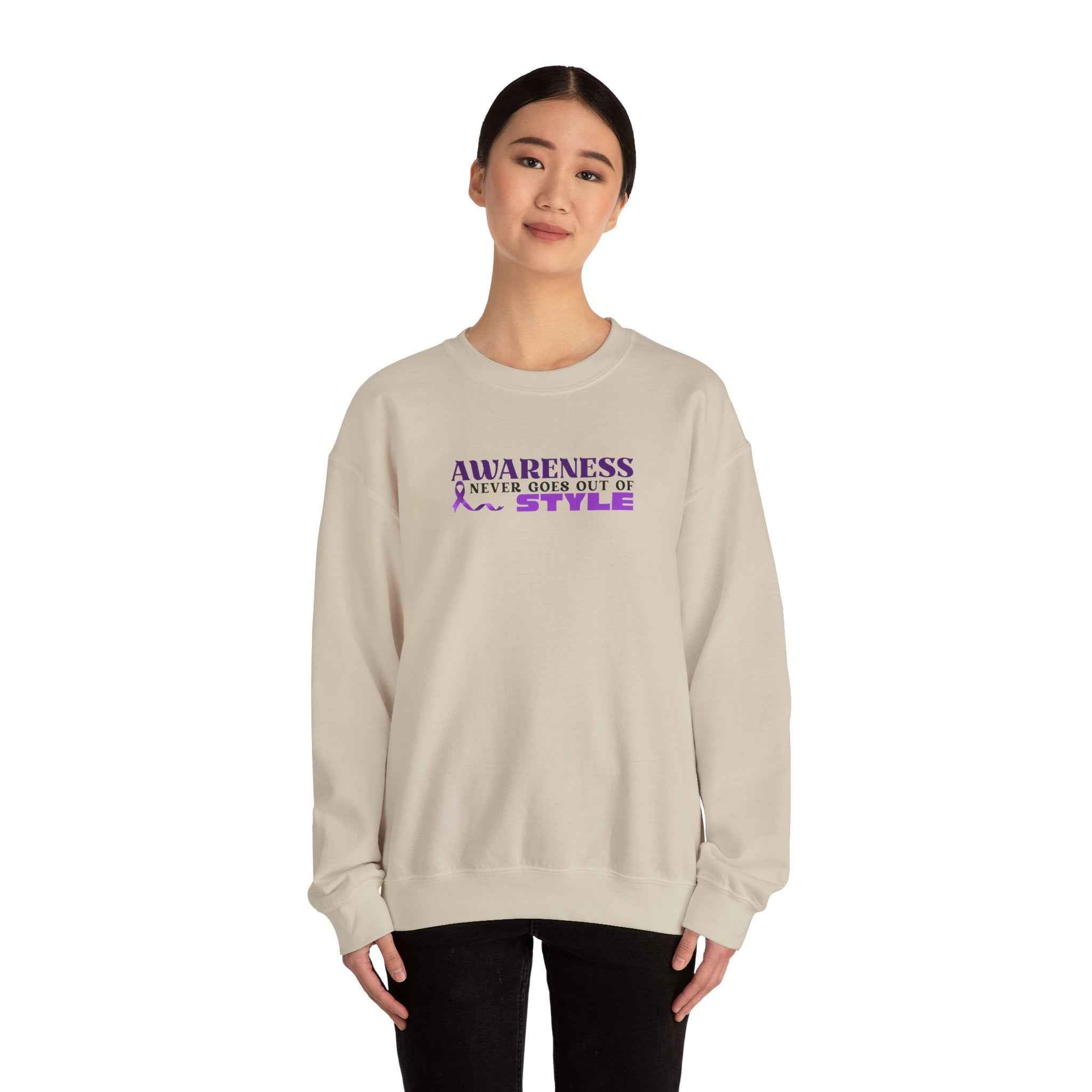 “Awareness Never Goes Out of Style” Embroidered Sweatshirt