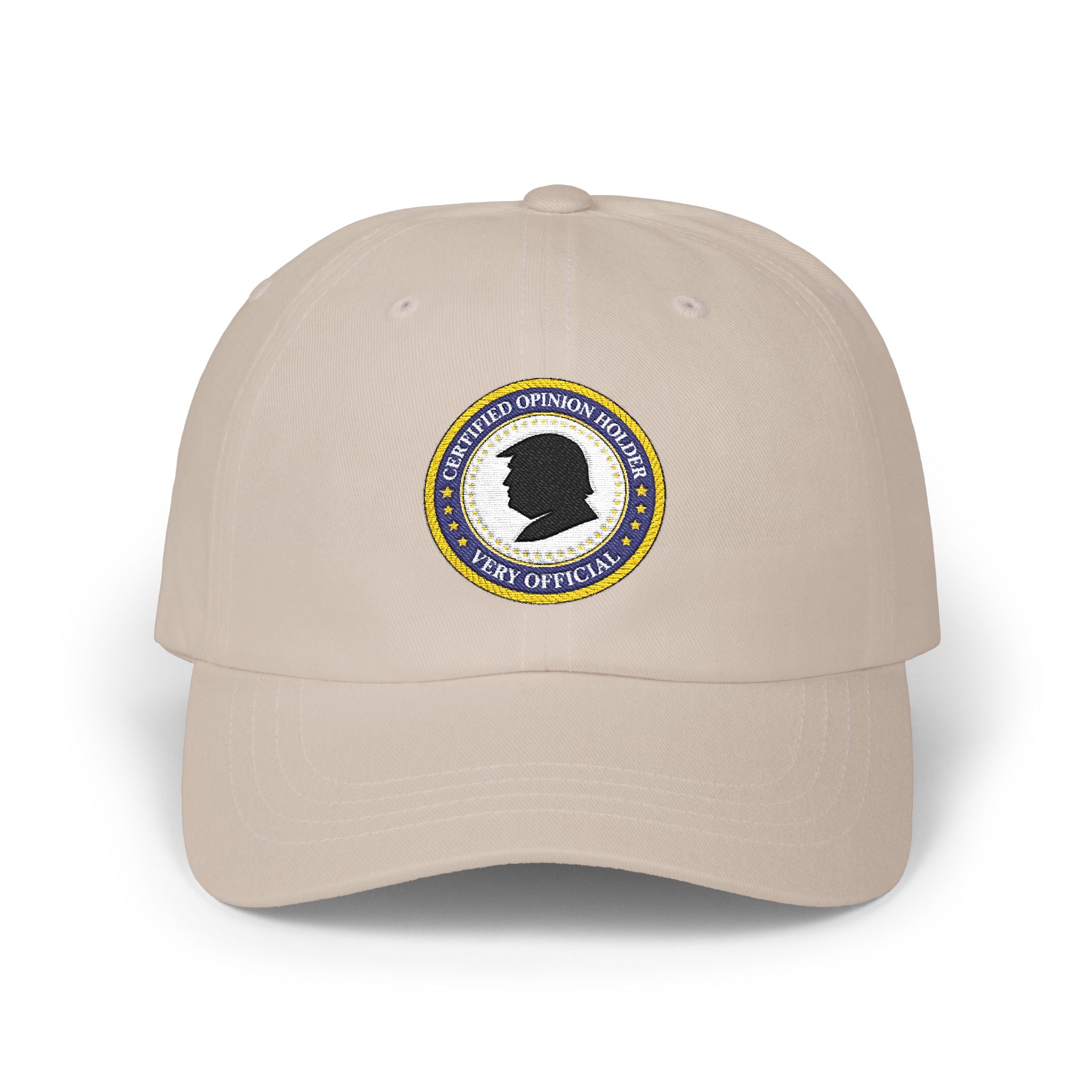 Certified Opinion Holder Dad Hat – Very Official Political Parody