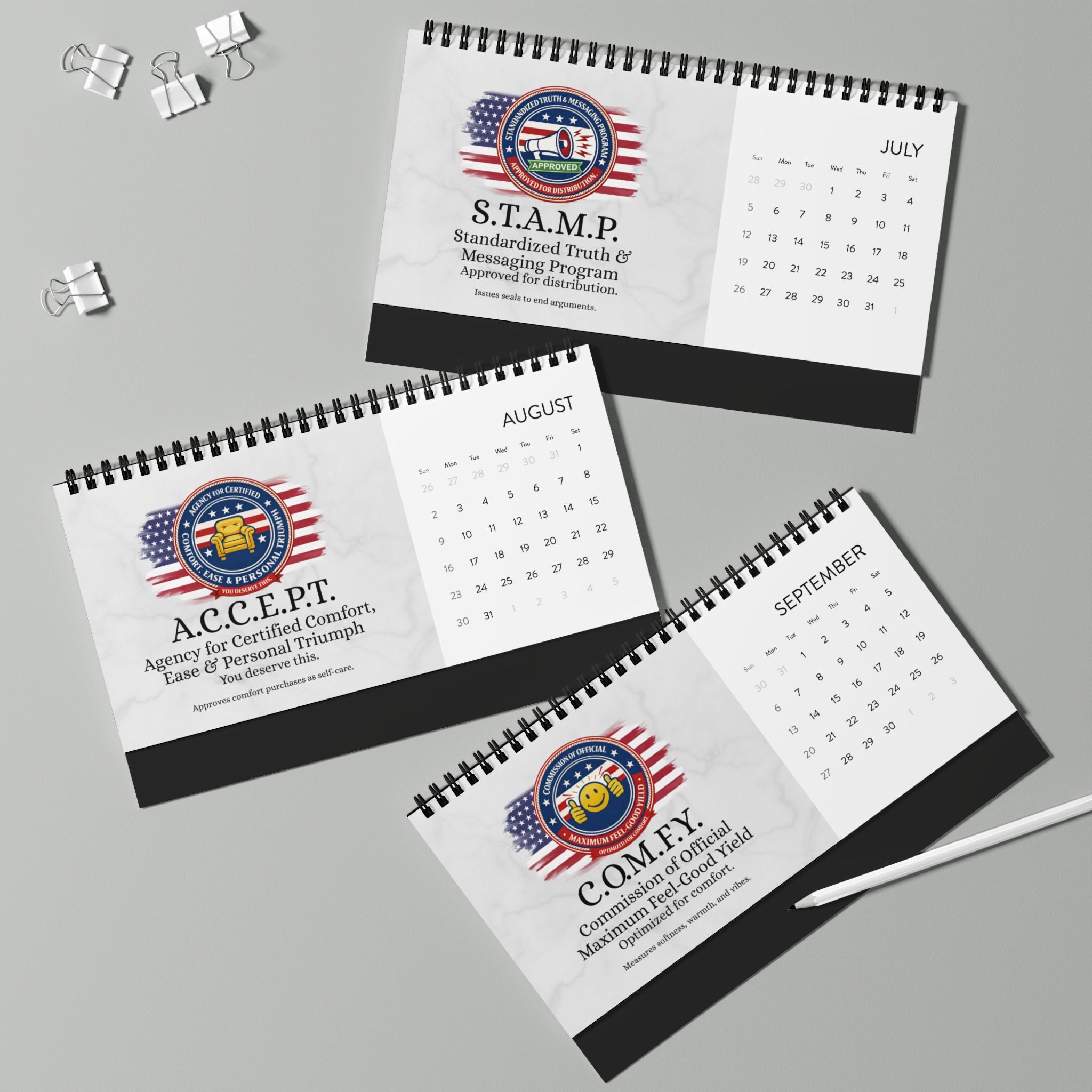 Officially Correct: Maximum Authority, Month After Month – 2026 Desk Calendar