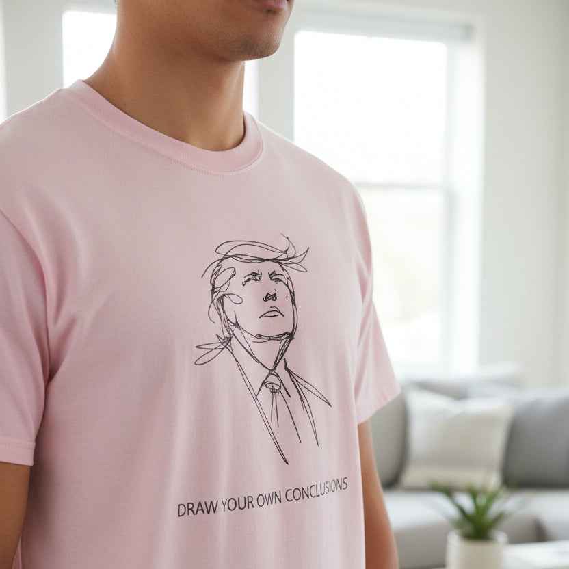 Draw Your Own Conclusions Unisex Graphic Tee – Minimal Line Art Statement Shirt