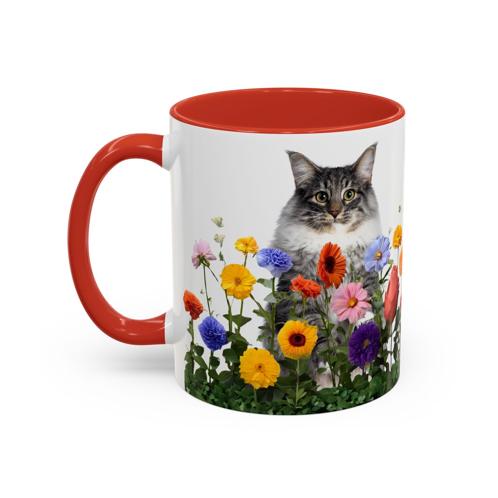 Floral Cats Coffee Mug - 11 oz/15 oz