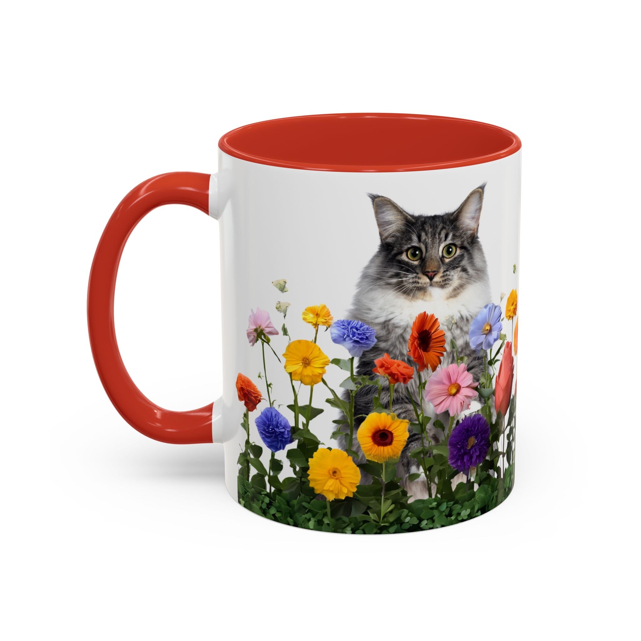 Floral Cats Coffee Mug - 11 oz/15 oz